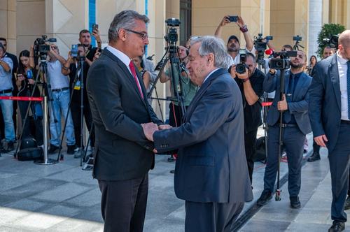 Antonio Guterres in predsednik samooklicane Turške republike Severni Ciper Tufan Erhurman