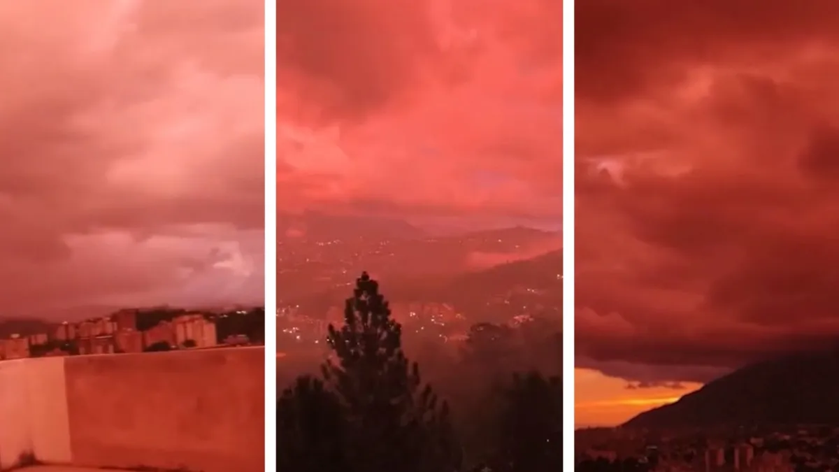 Krvavo rdeče nebo nad Venezuelo vznemirilo mnoge. Je povezano s potresom?