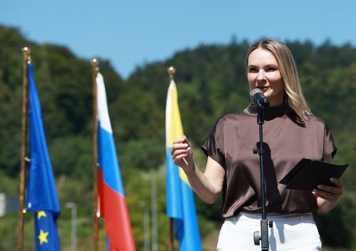 Ministrica za okolje in prostor Polona Rifelj v Celju