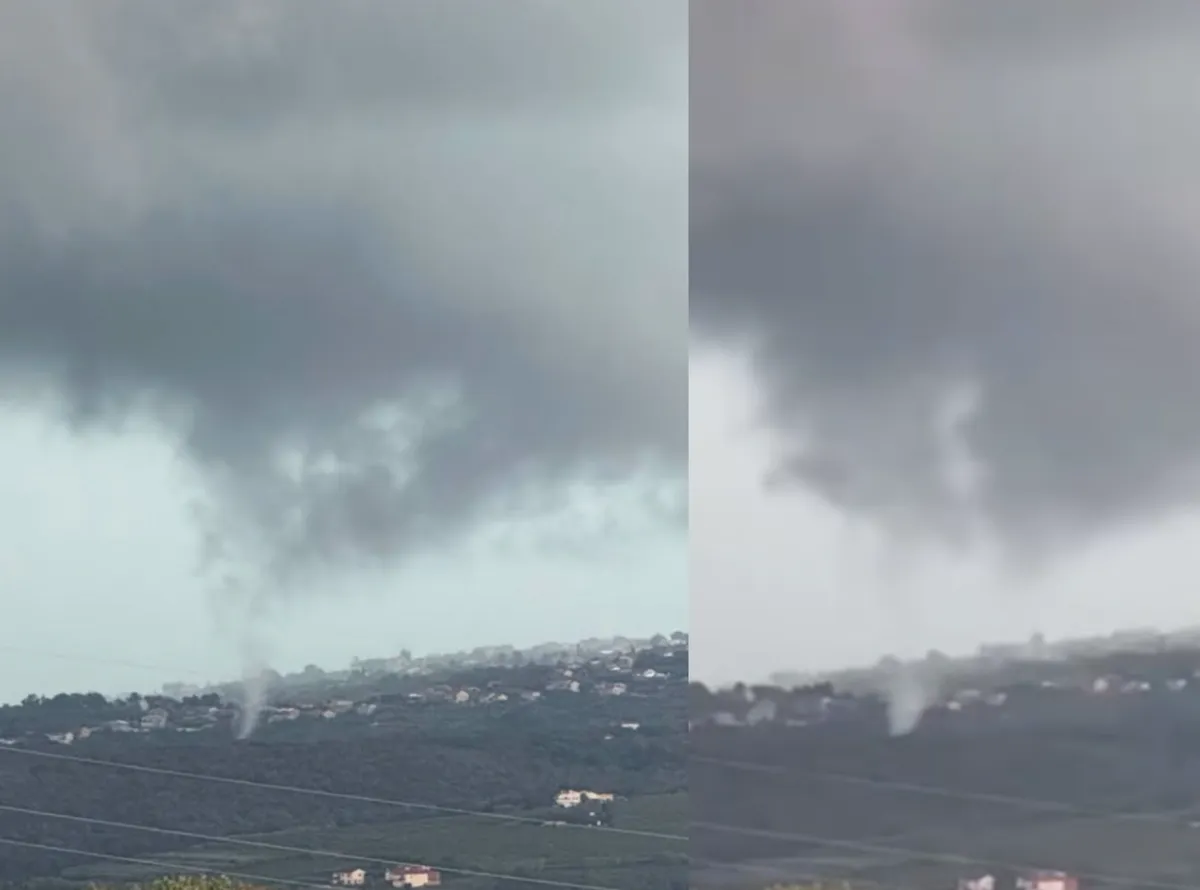 Kamere ujele vrtinec nad Hrvatini (FOTO & VIDEO)