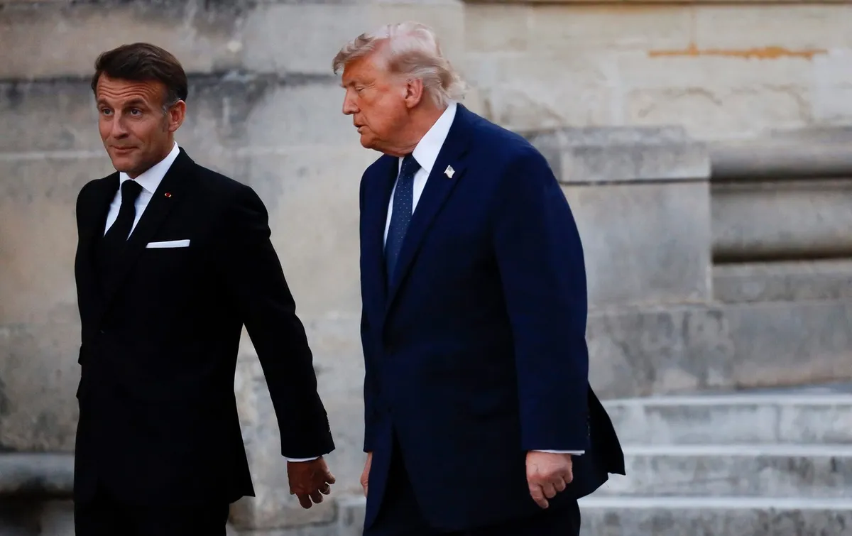 Za skupno mizo sedla Macron in Trump, ki sta razpravljala tudi o cenah nafte