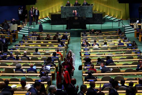 Številni delegati zapustili dvorano ZN