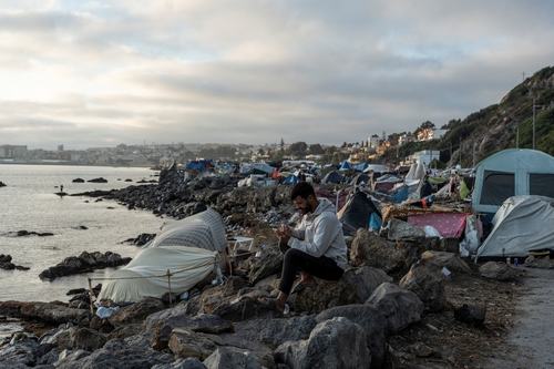 Migrant iz Maroka v Ceuti