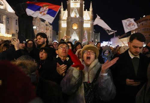 Protest v Novem Sadu 17. 1. 2026