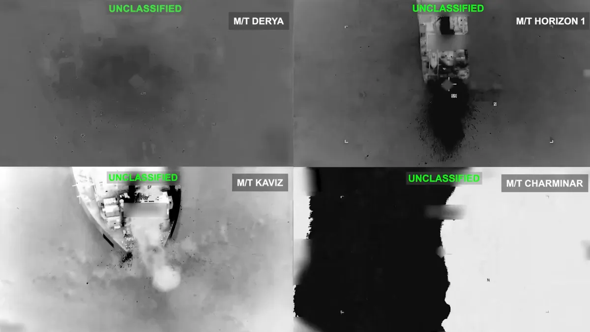 ZDA napadle pet iranskih tankerjev, Iran odgovoril z raketami na ameriško bazo