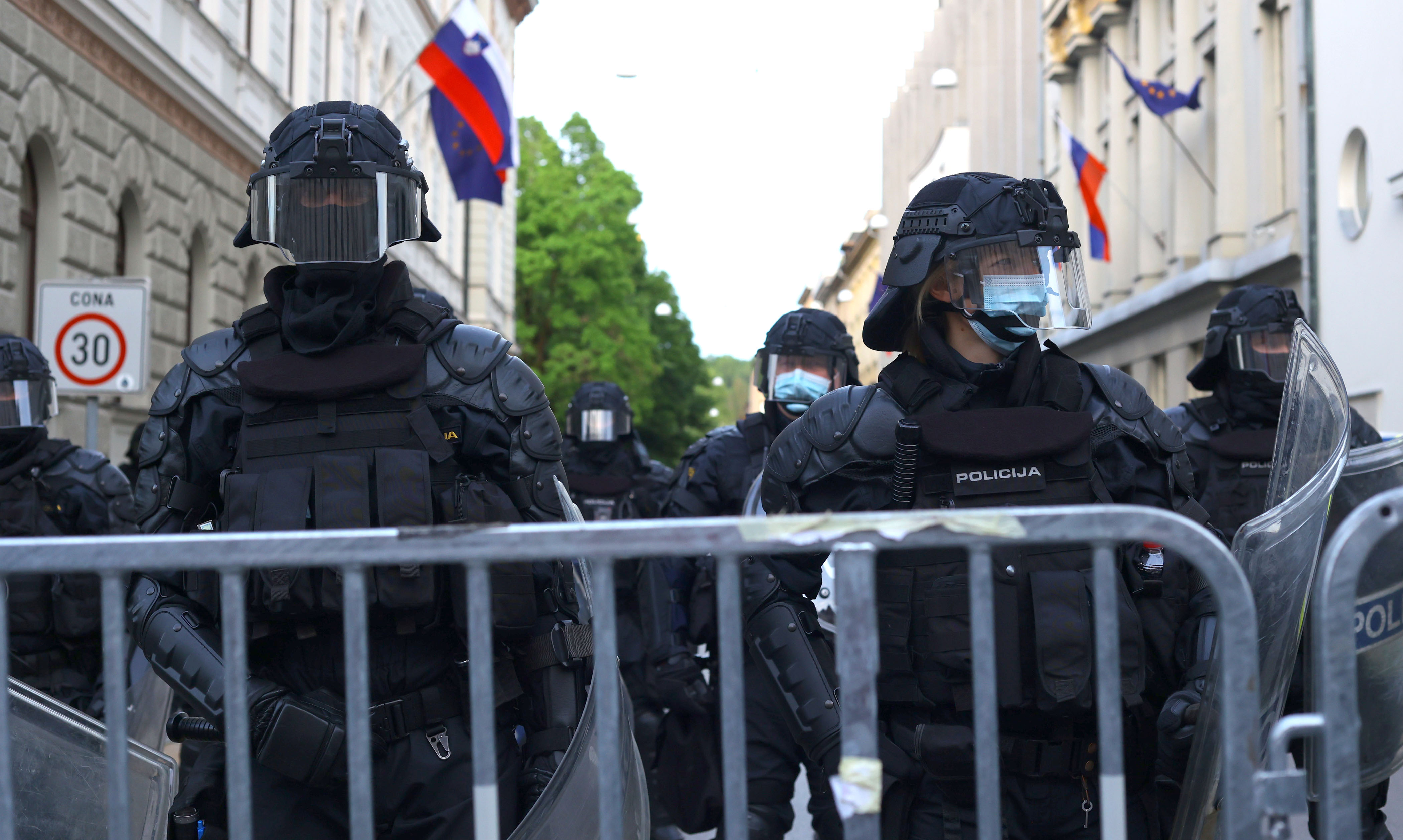 Palestina, protest, kolesarji, nasilje, policija