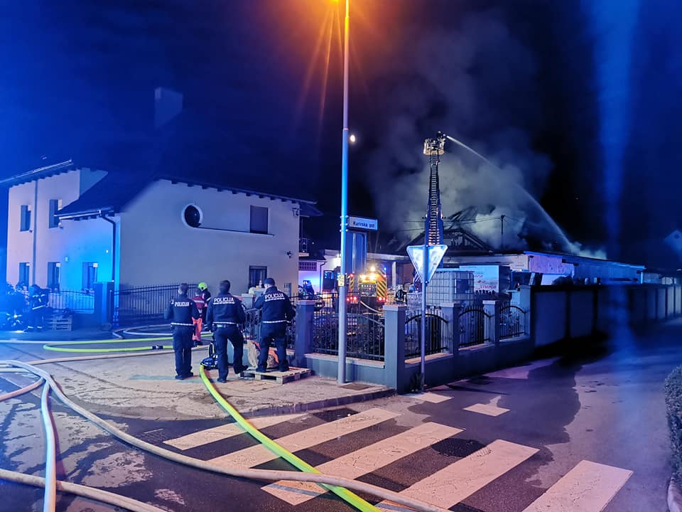 požar, Vrhnika, skladišče