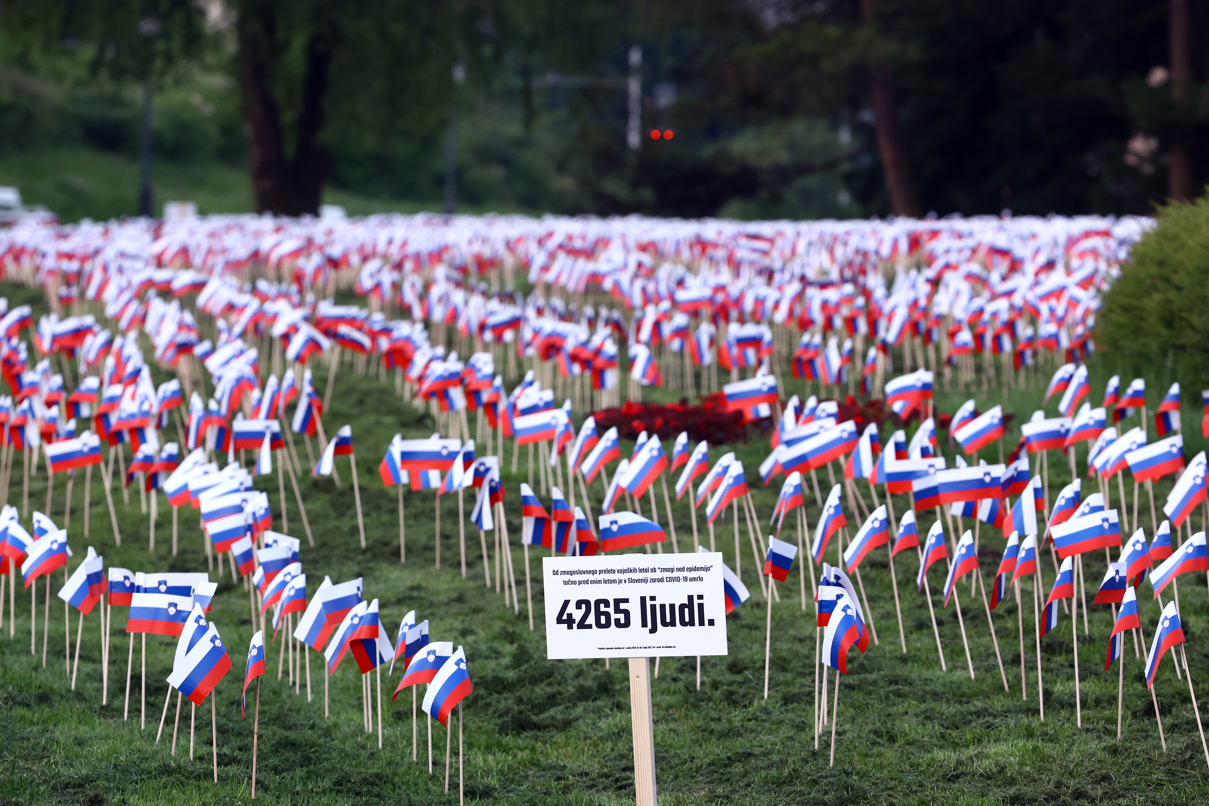 4265 zastavic v Tivoliju