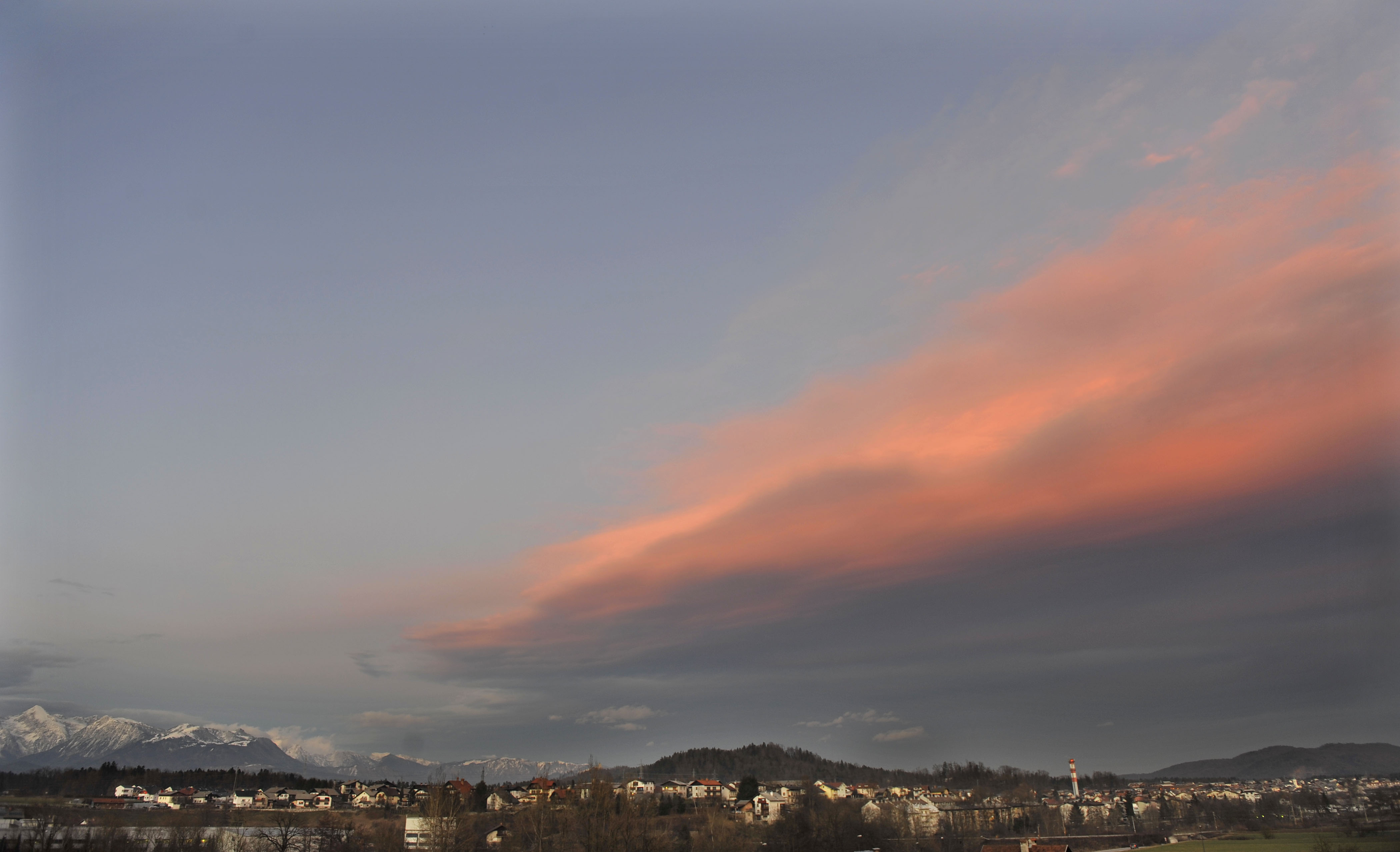 oblak, vreme, mesto, sonce