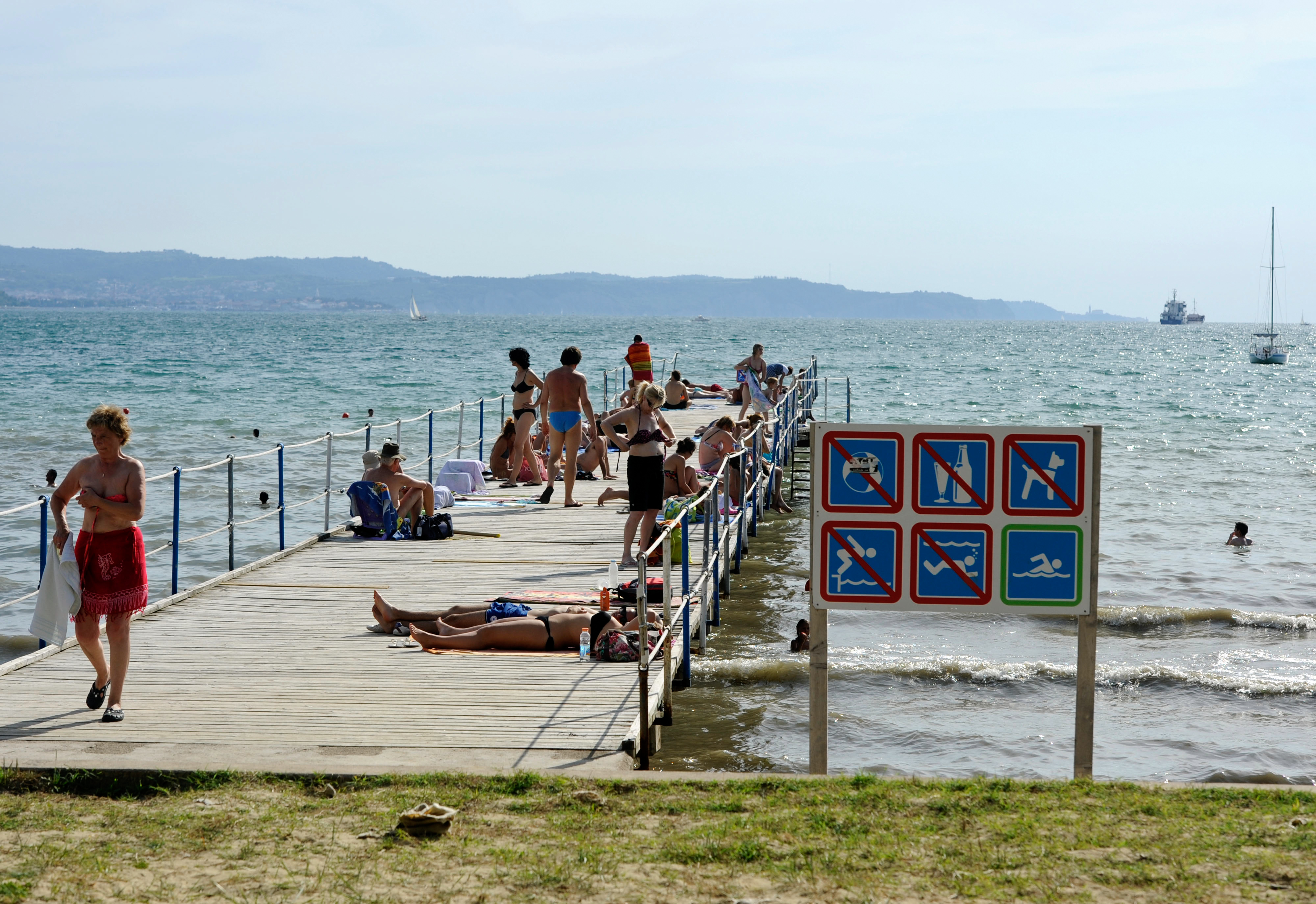 turizem, poletje, obala, morje, Ankaran