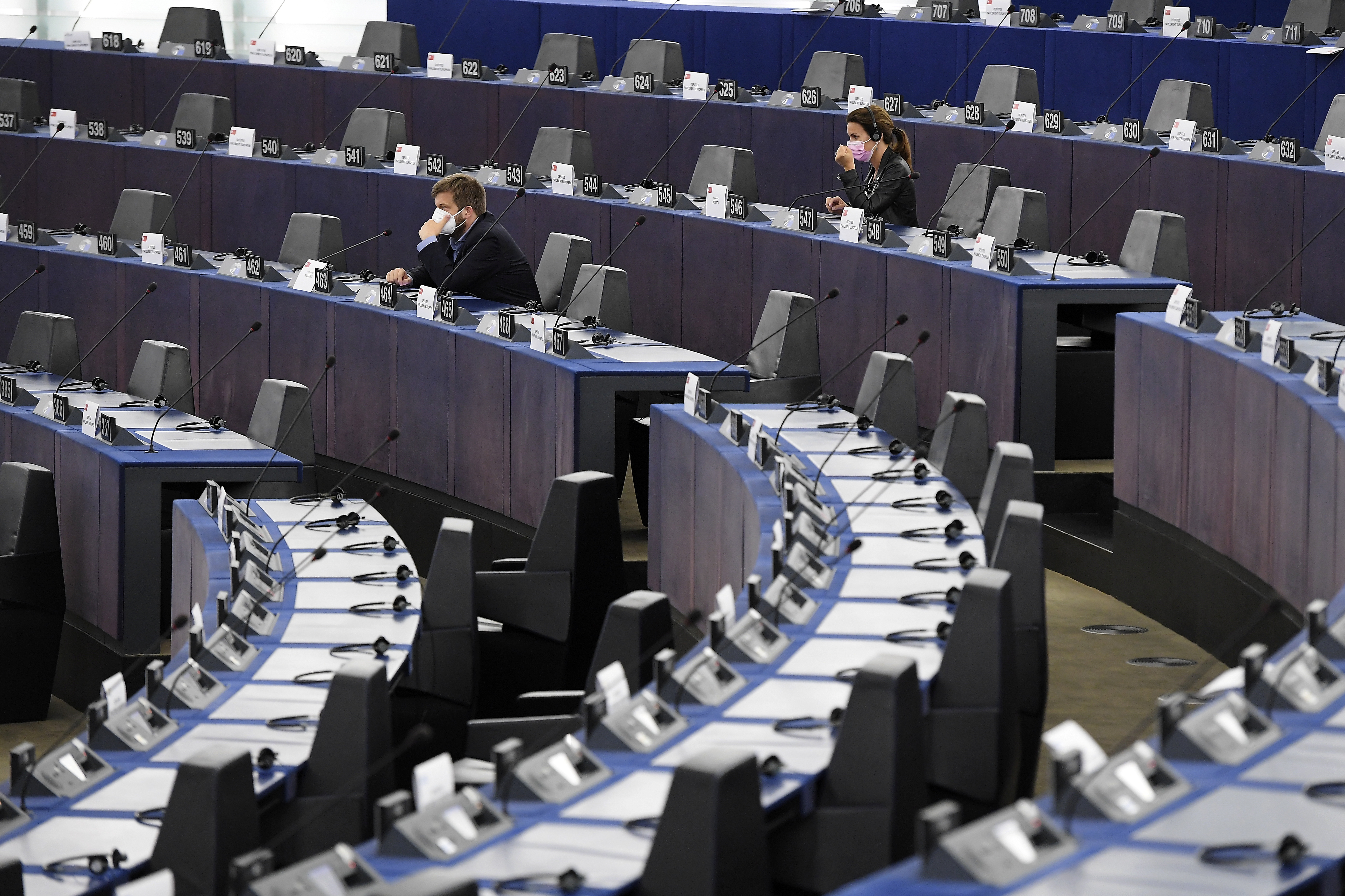 Euro-deputies attend the opening of the plenary session of the European Parliament in Strasbourg
