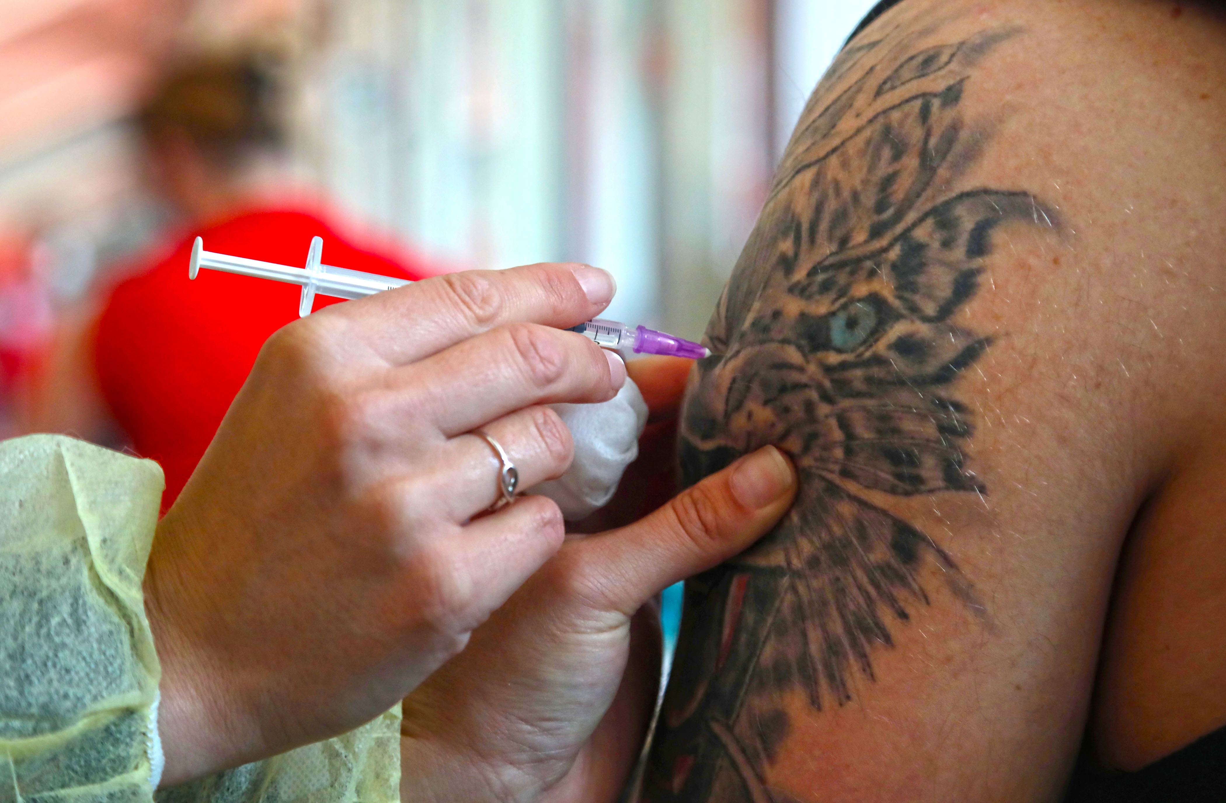 Množično cepljenje ledena dvorana Jesenice