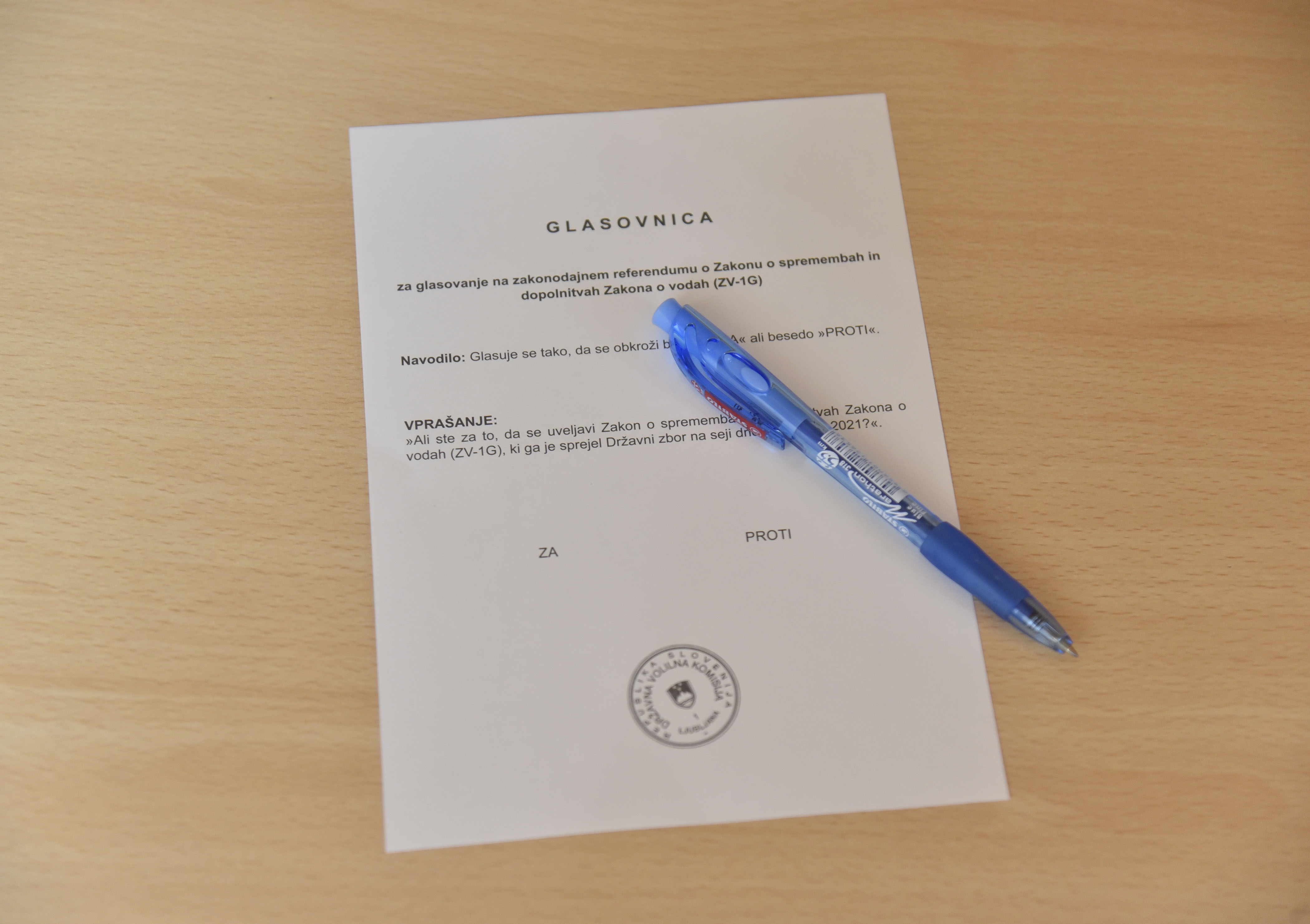 referendum, glasovnica, novela zakona o vodah