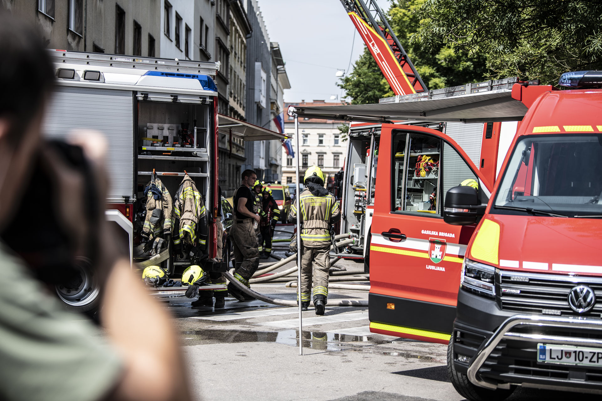 Požar Gregorčičeva Ljubljana
