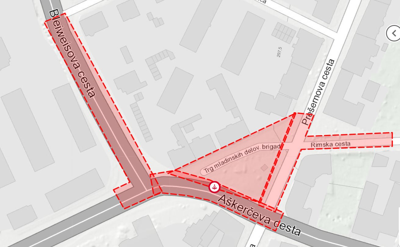 Križišče Tržaške z Bleiweisovo