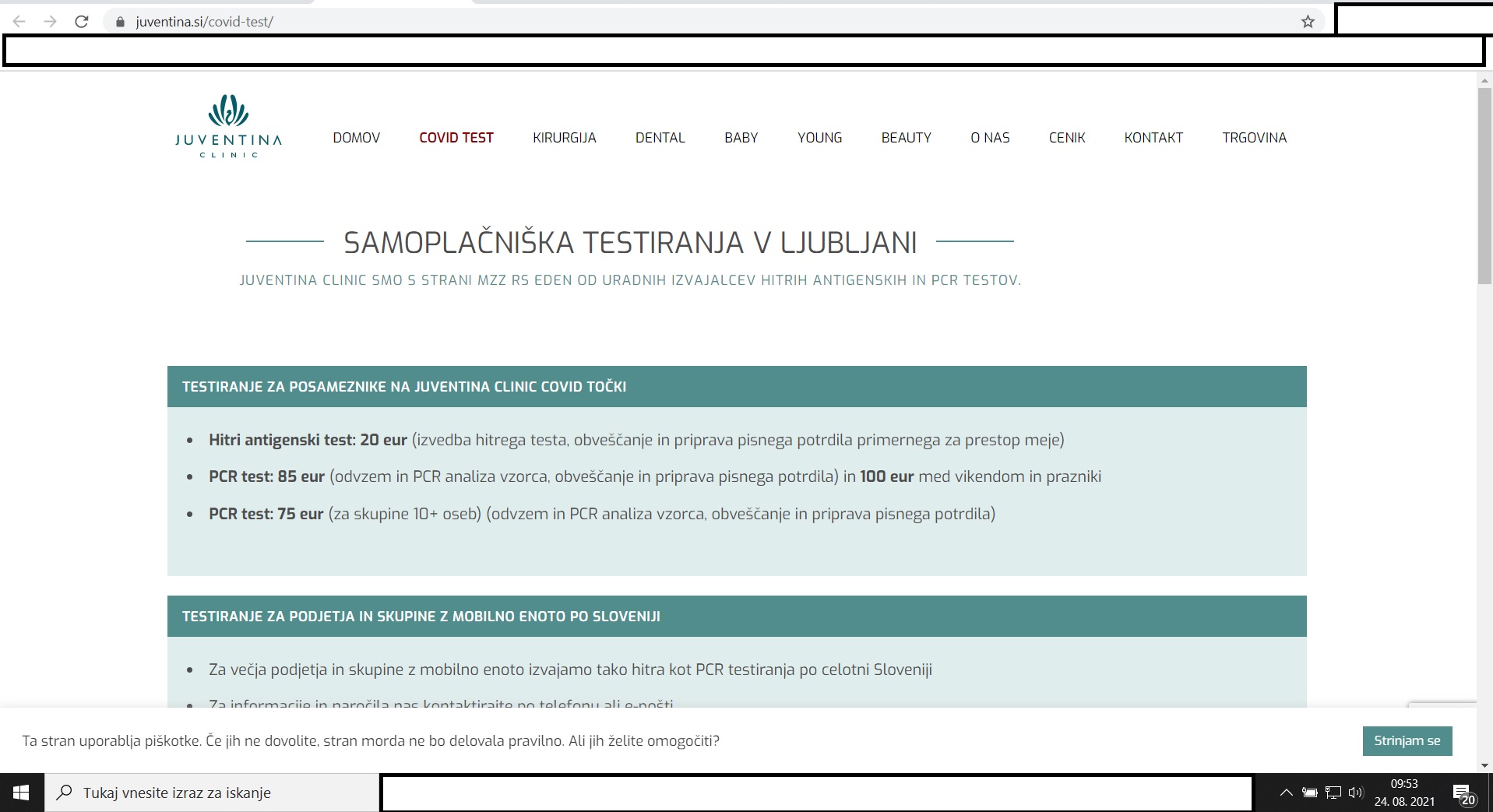 testiranje juventina