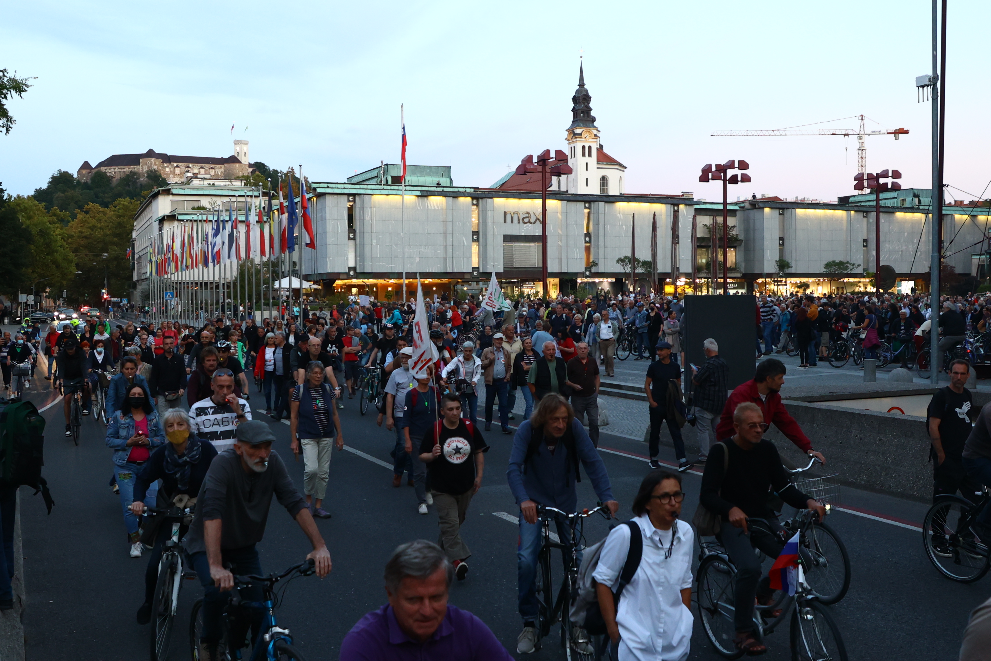 protest, petek, ljubljana
