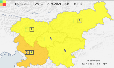 arso, oranžno opozorilo