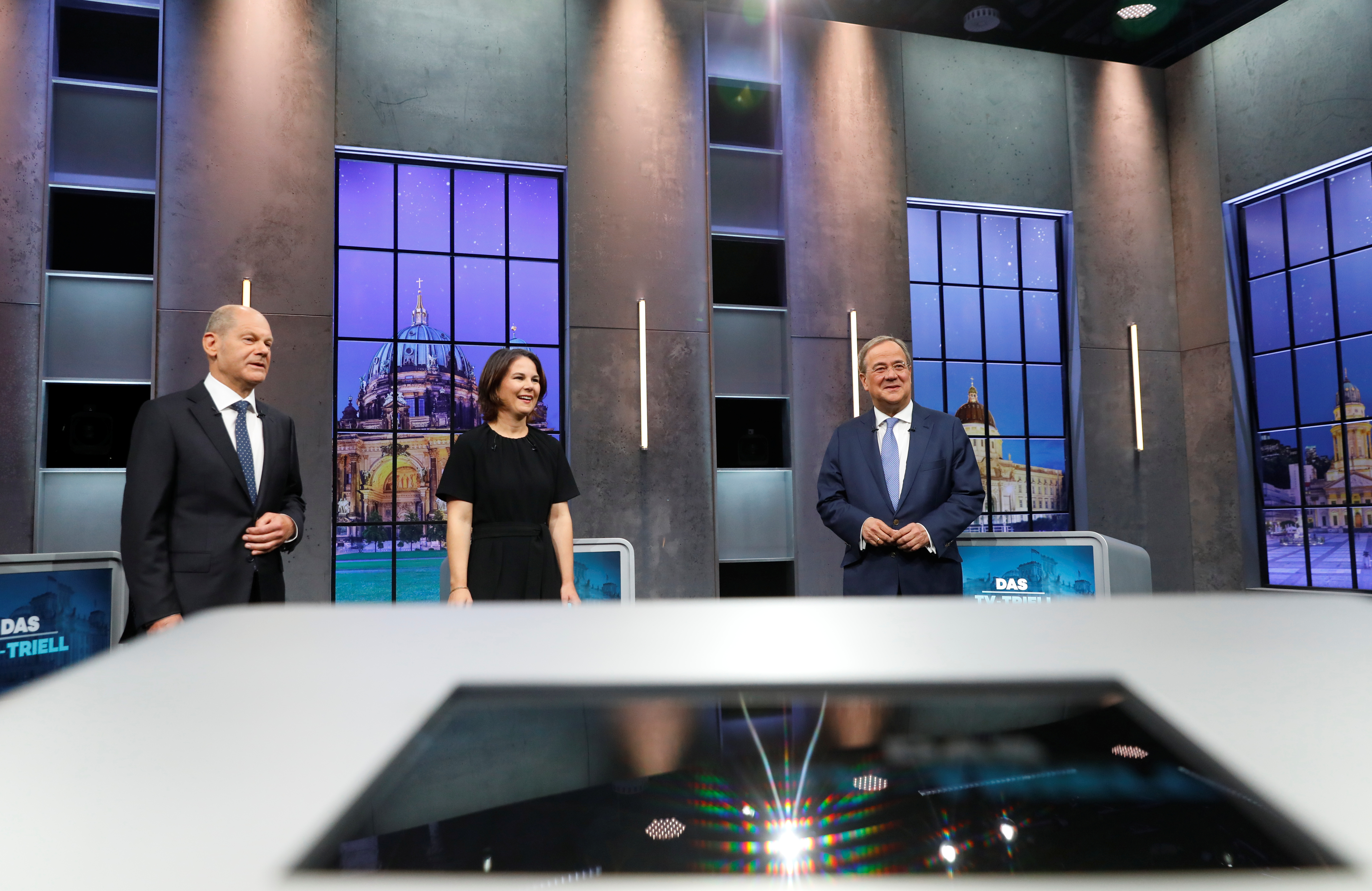 Soočenje nemških kanclerskih kandidatov, volitve, DZ, Nemčija, Olaf Scholz, Armin Laschet, Annalena Baerbock