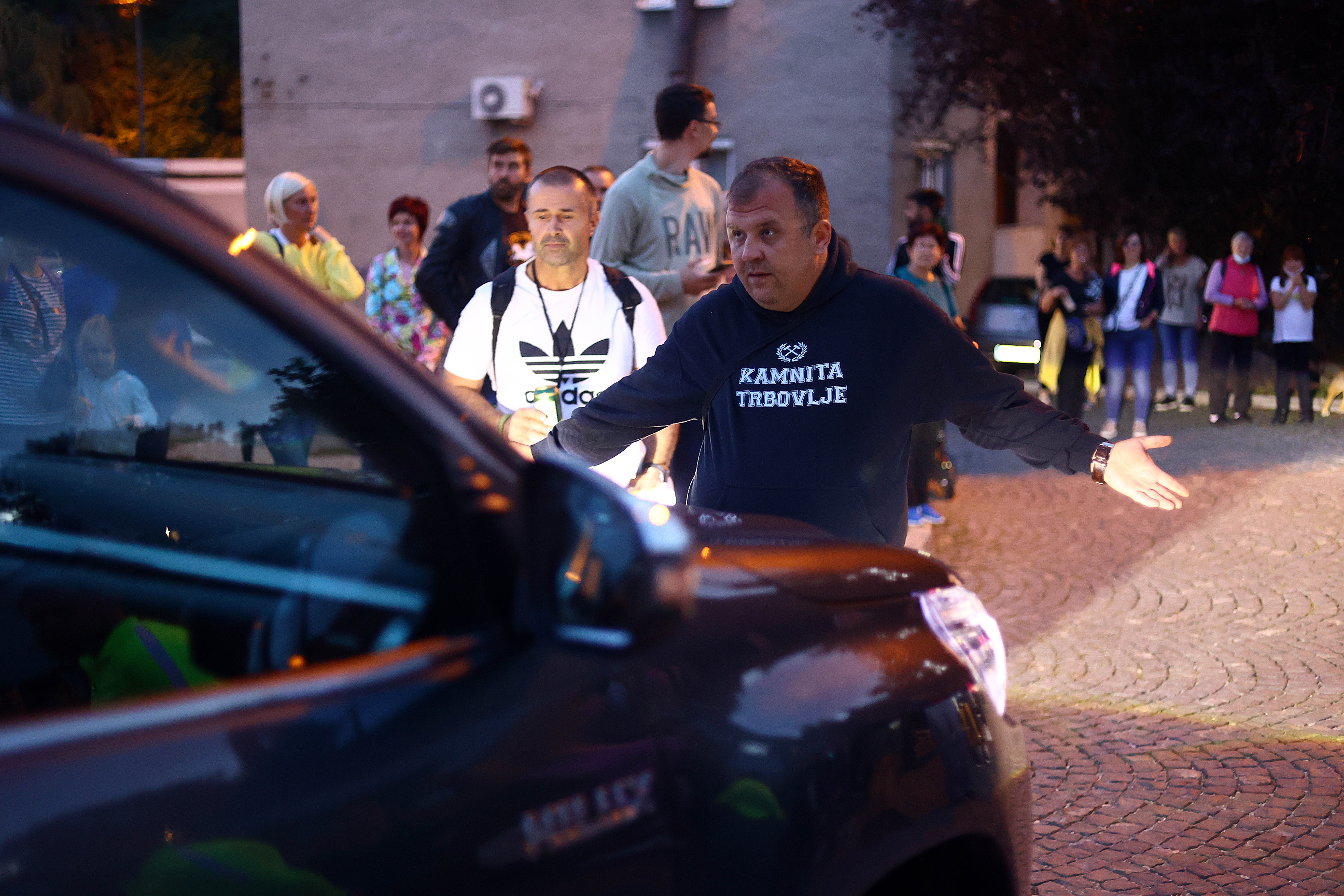 Protest proti obisku vlade v Zasavju