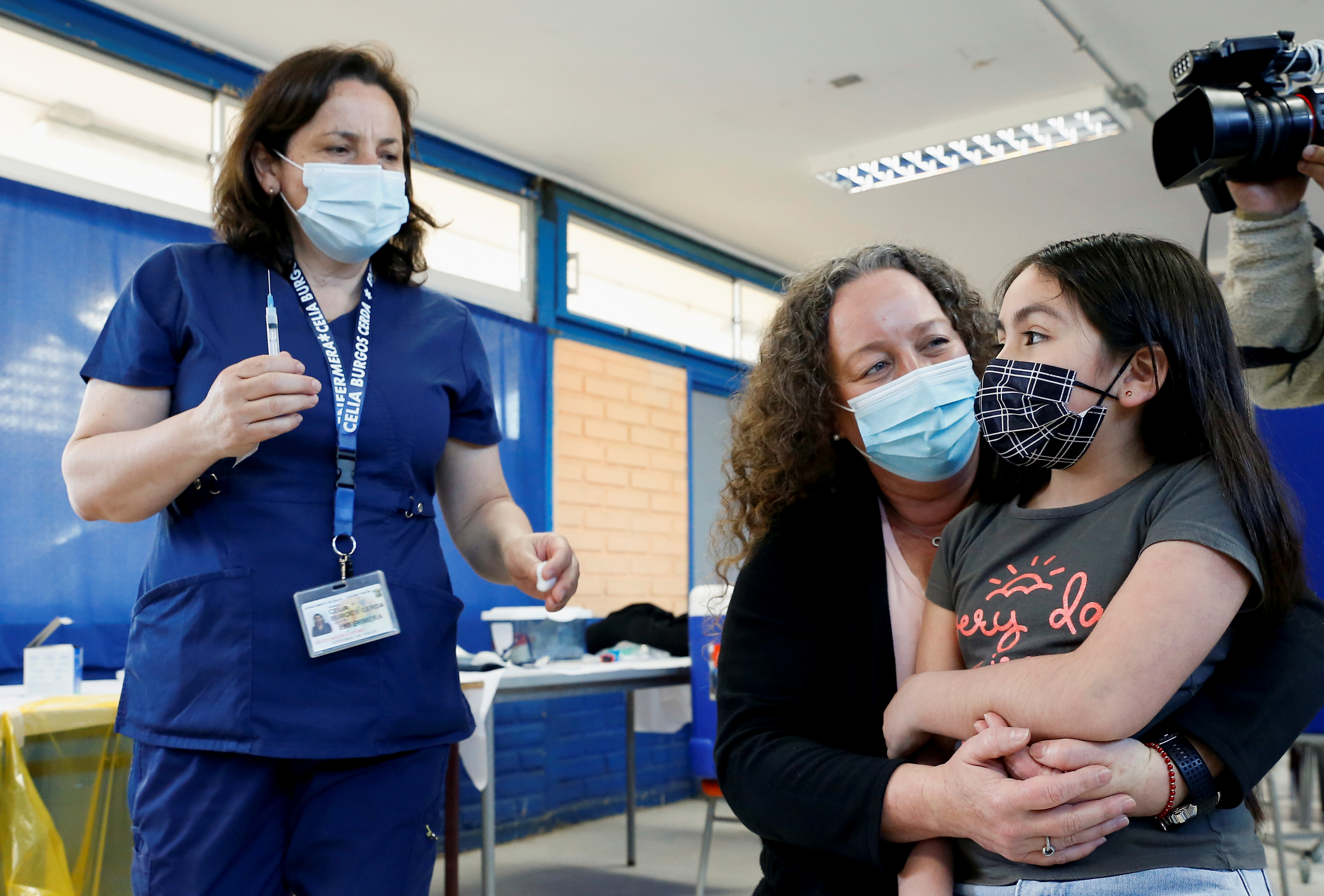 Chilean authorities launch children vaccination campaign at schools, in Concon