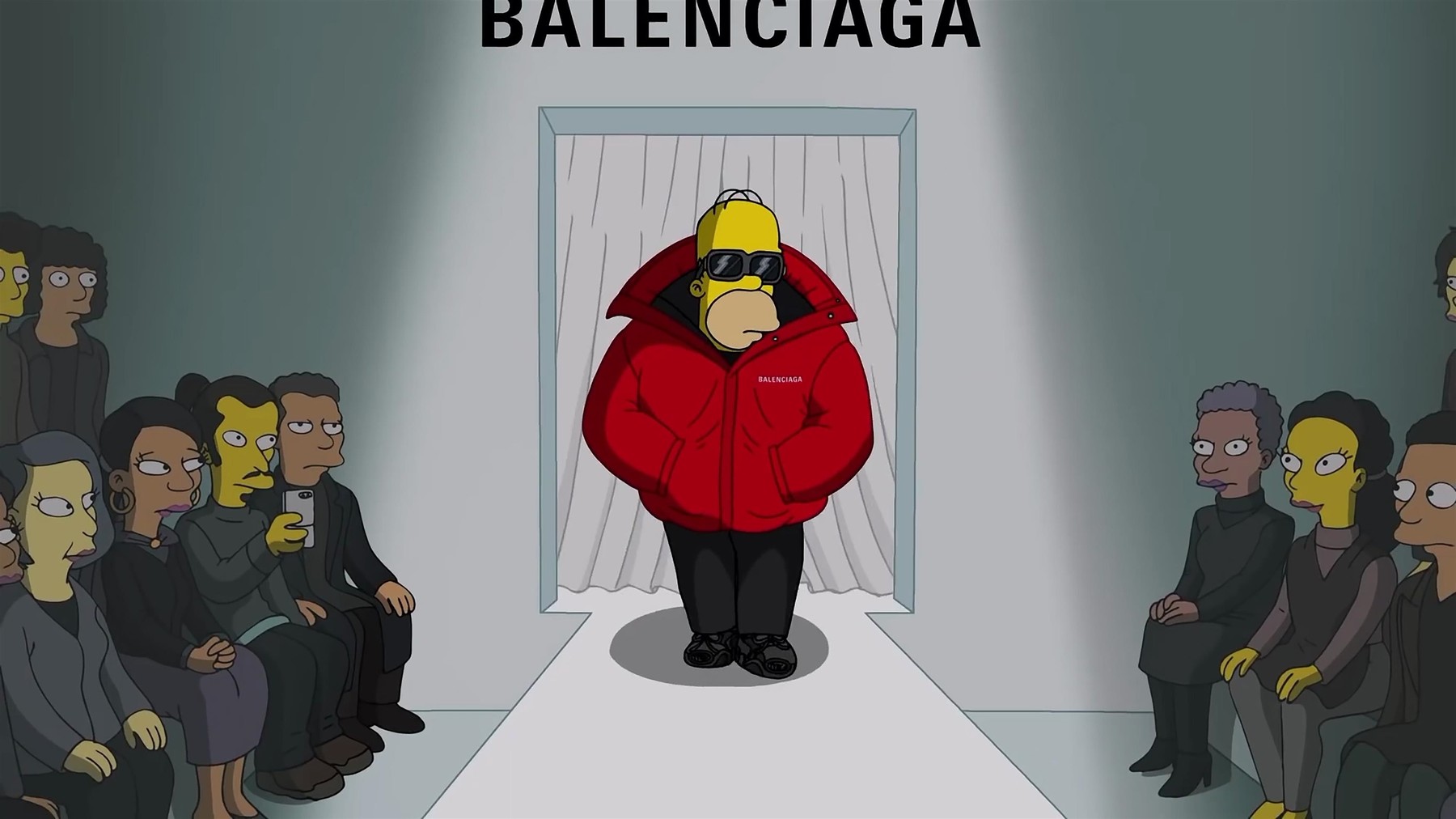 Balencia, simpsons, fashion week