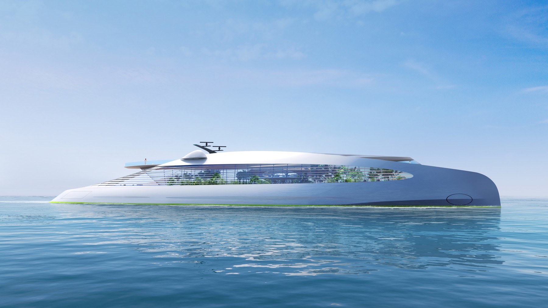 koncept, superjahta, plovilo, morje