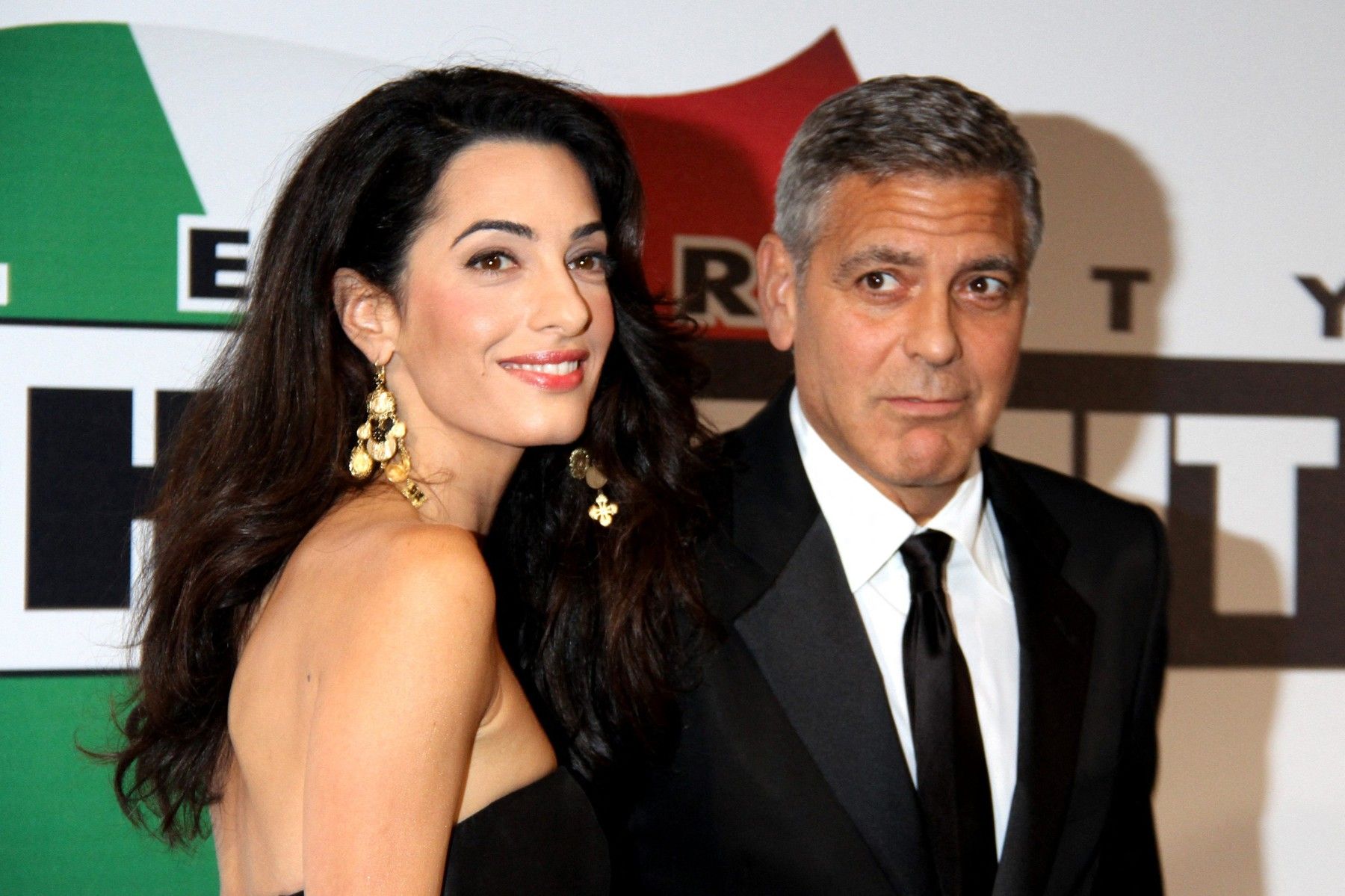 George in Amal Clooney