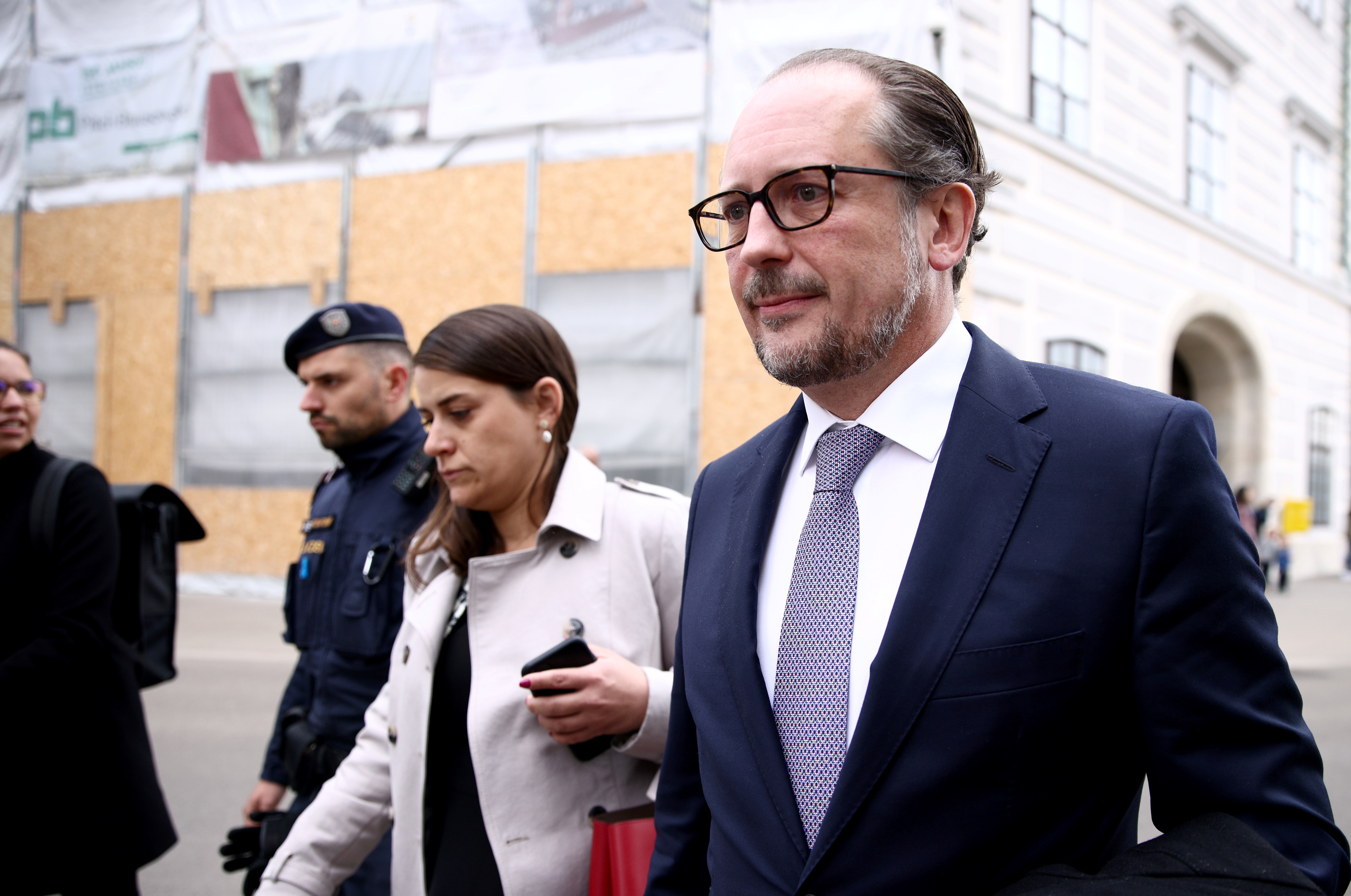 Austria's designated Chancellor Schallenberg after meeting with President Van der Bellen