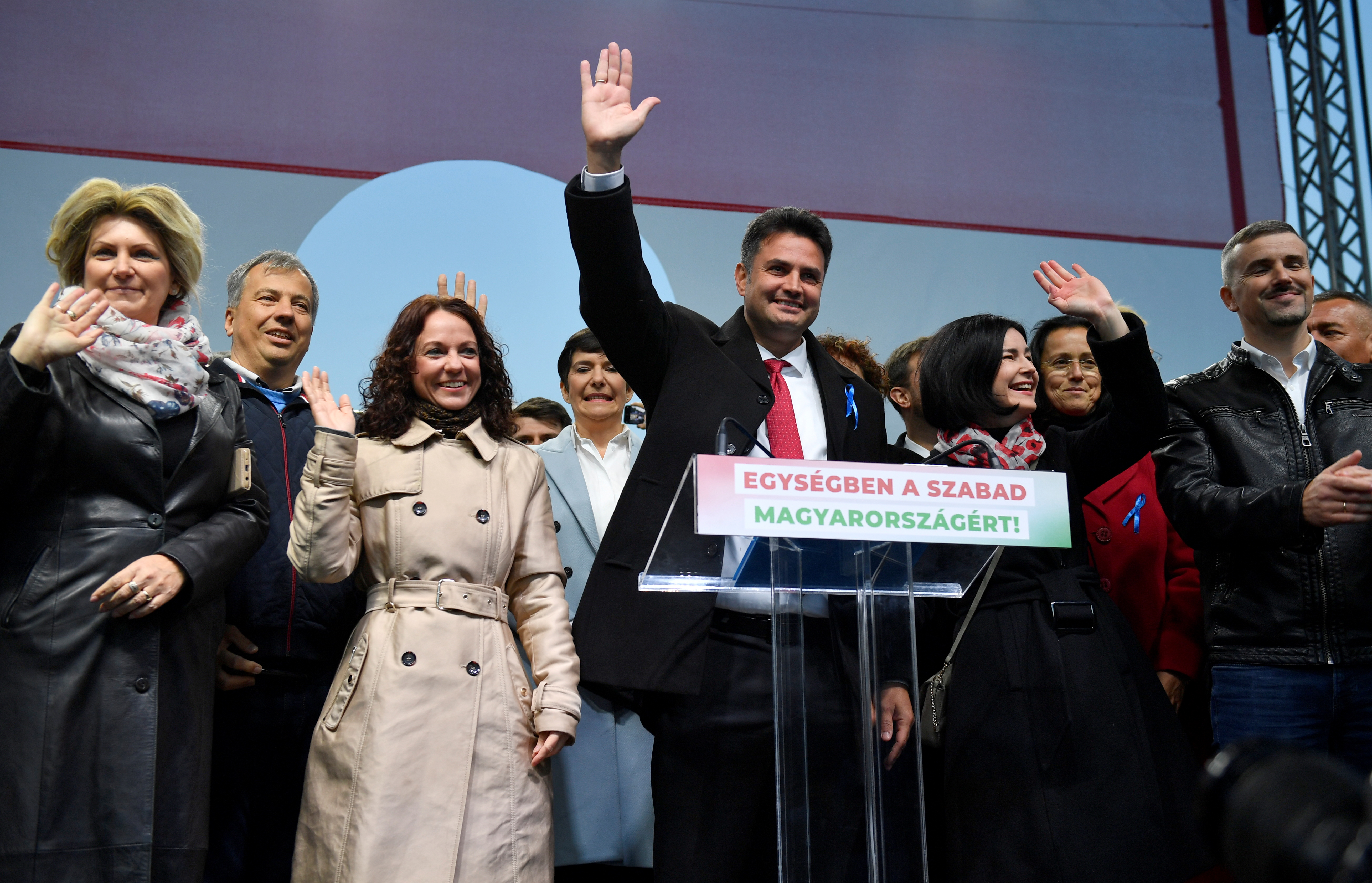 opozicija, budimpeštaon on the anniversary of the Hungarian Uprising, in Budapest