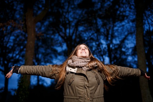 ženska, narava, zima, svoboda