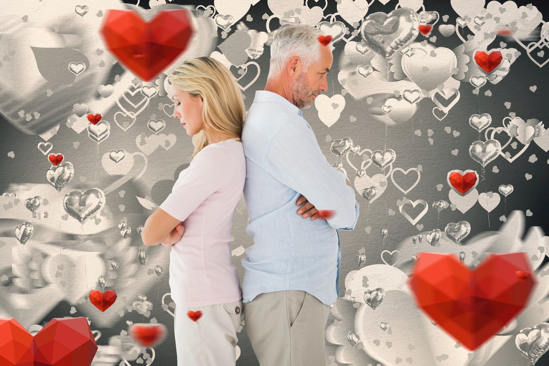 nesrečni par, moški, ženska