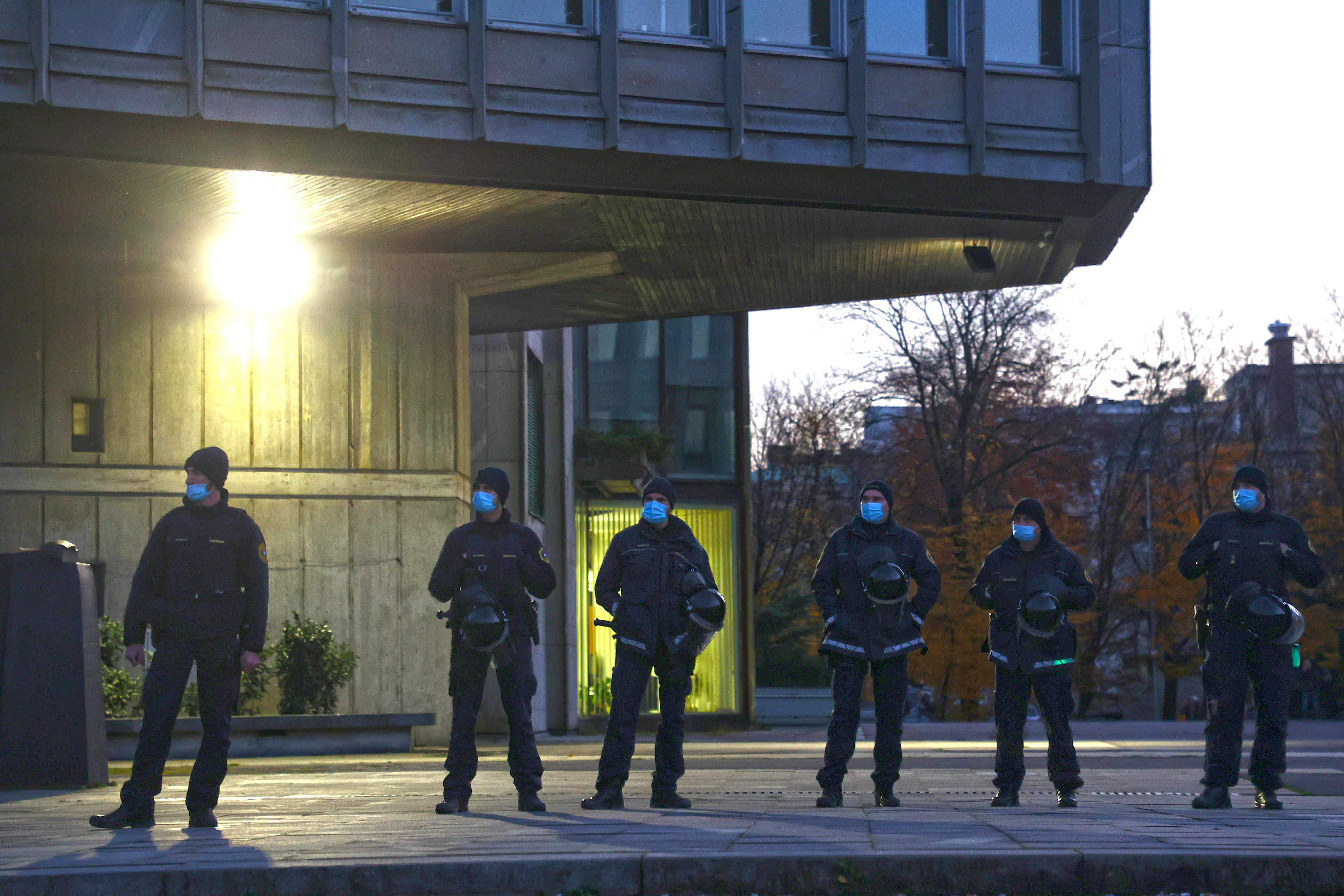 Protest Ljubljana, policisti, policija