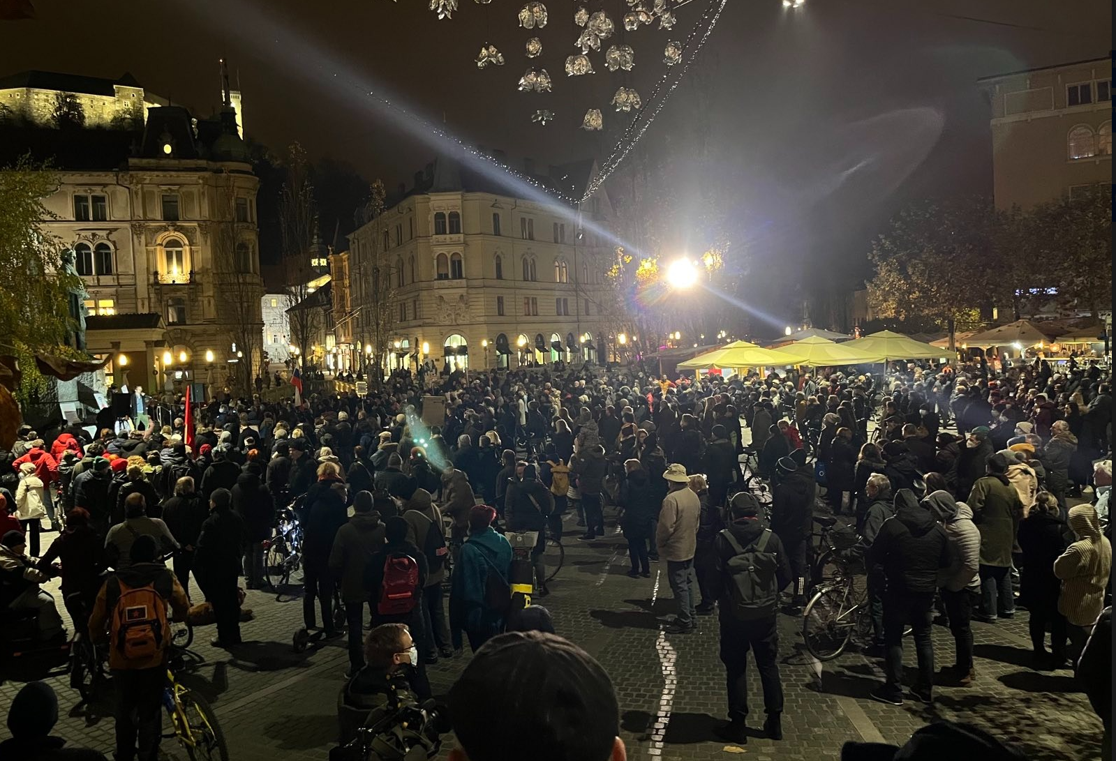 protest, Prešernov trg