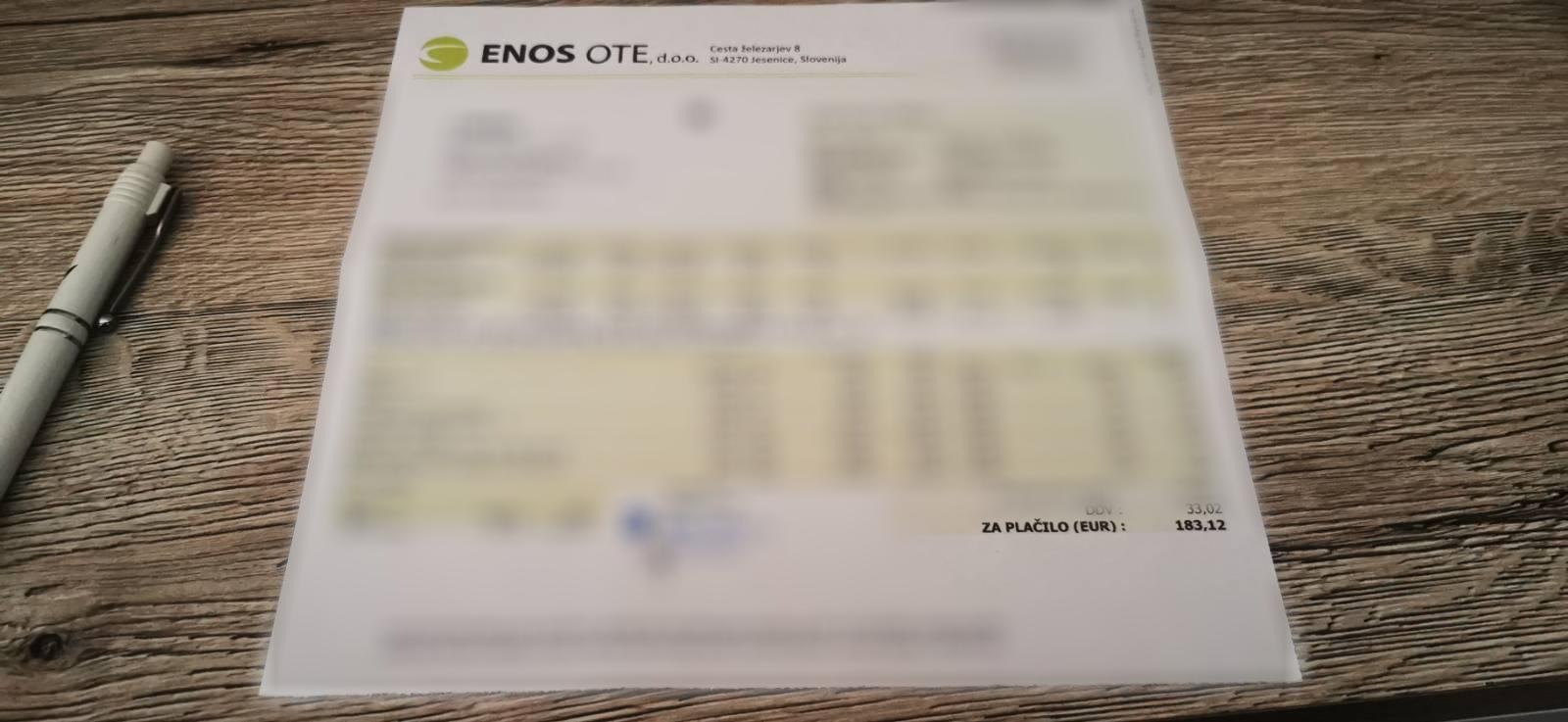 Položnica za ogrevanje