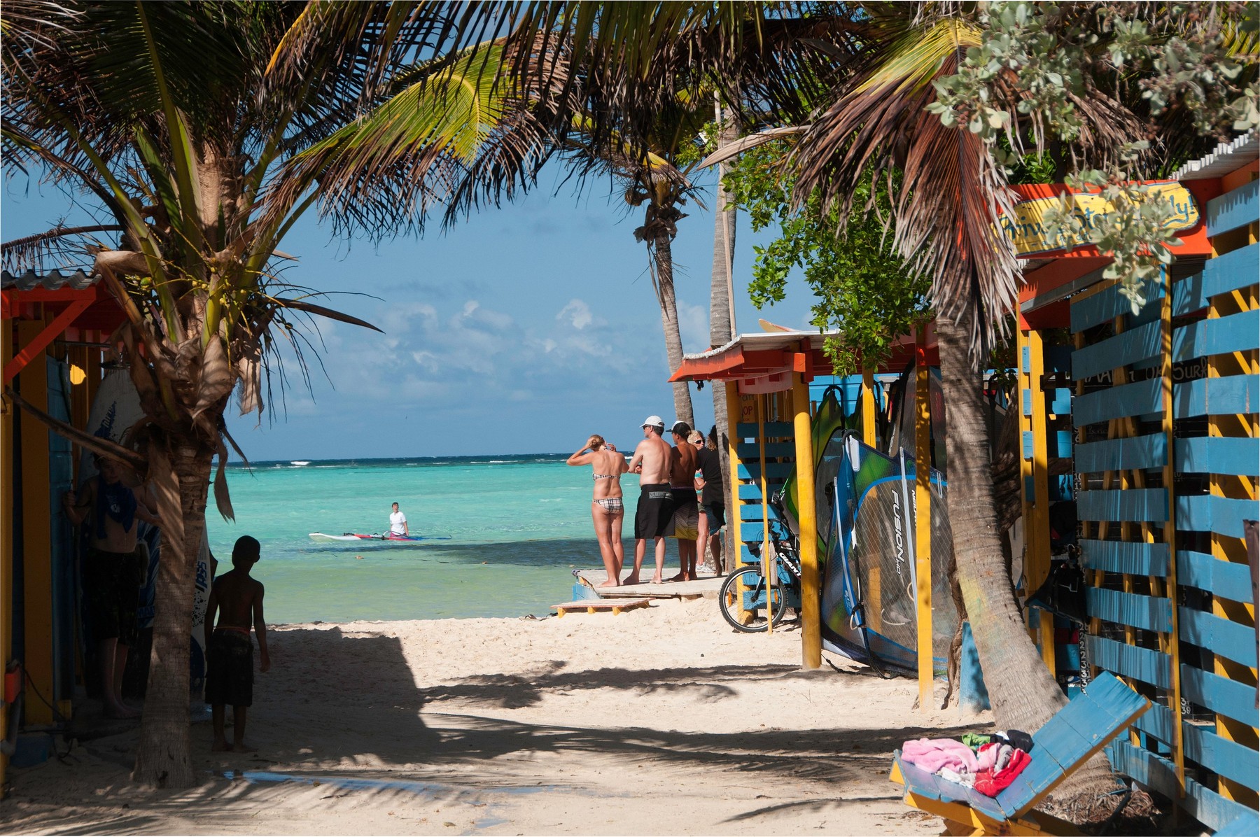 Wind-surfing in Bonaire, Netherlands Antilles