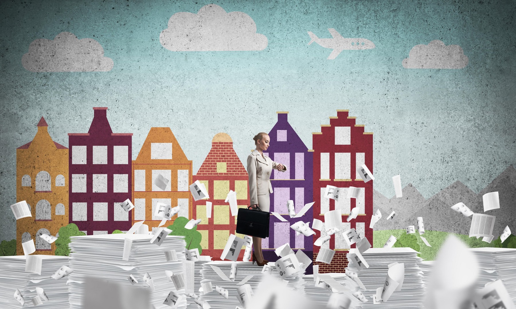 Successful confident business woman in suit.