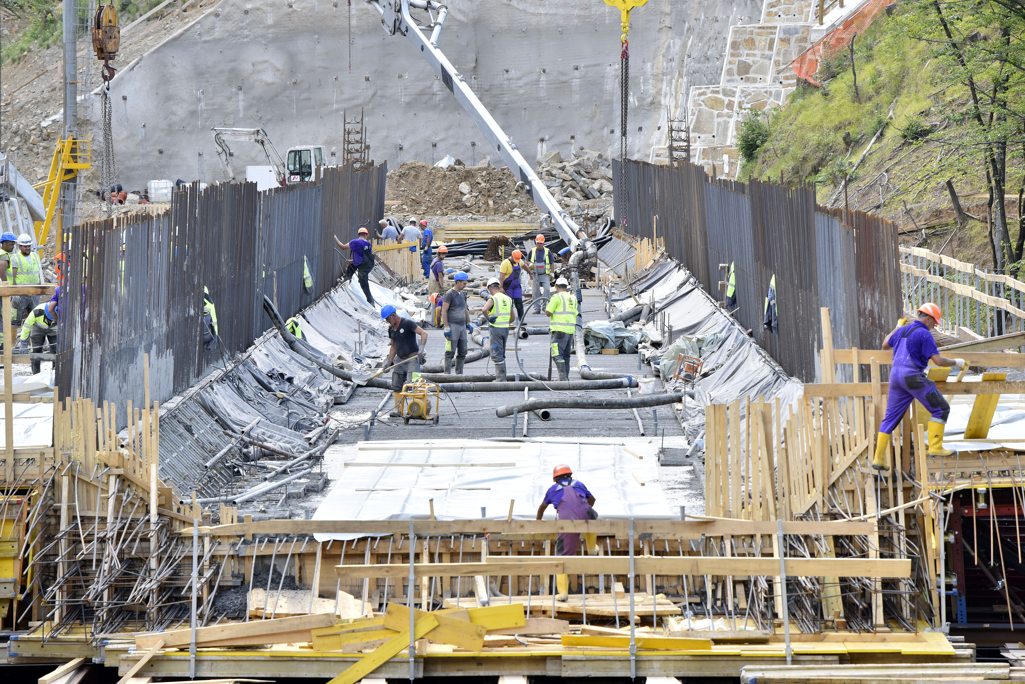 Za?etek del viadukta Glin??ica