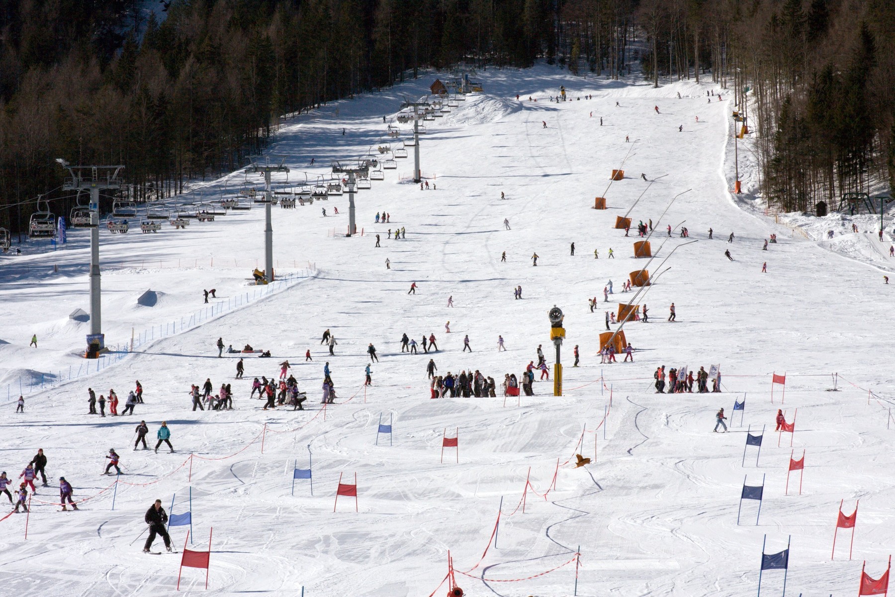 Ski resort at Kranjska Gora, Slovenia.