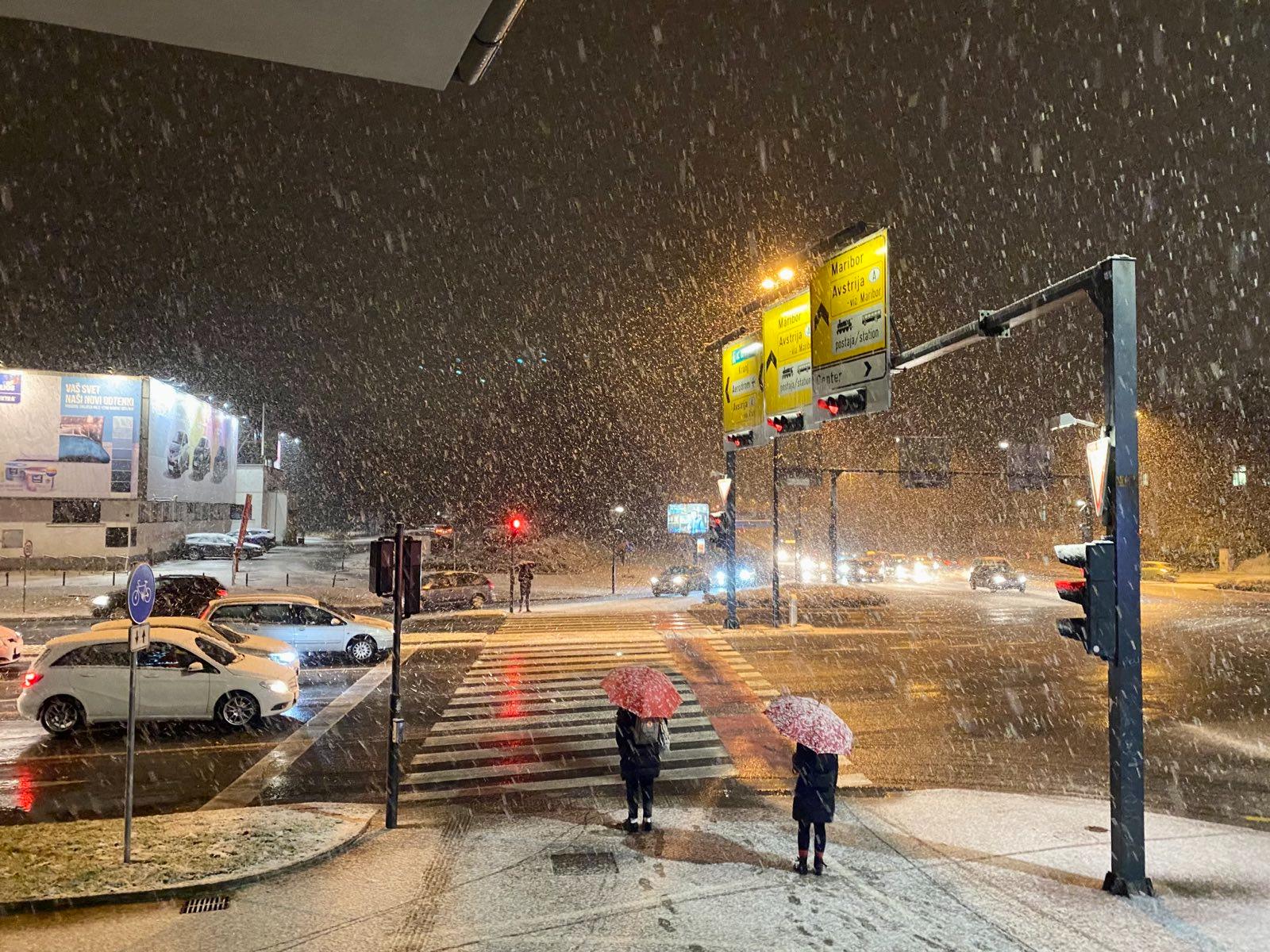 sneg, ljubljana, sneženje