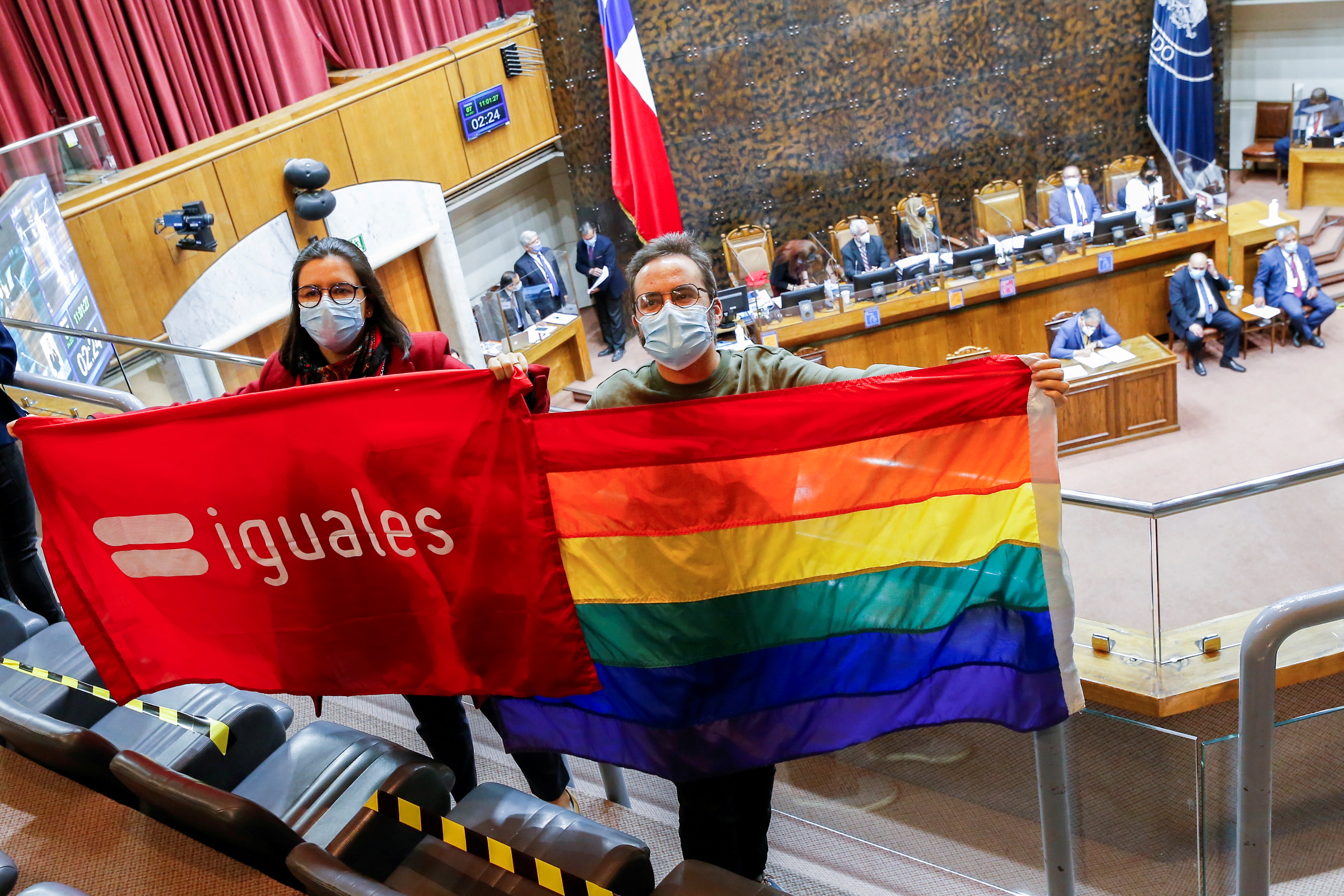 Chile's Senate votes for same-sex marriage bill during a session in Valparaiso
