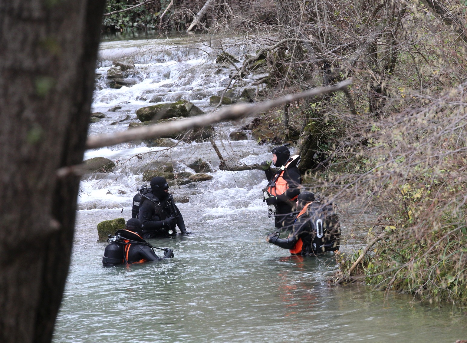 Iskalna akcija na reki Dragonja
