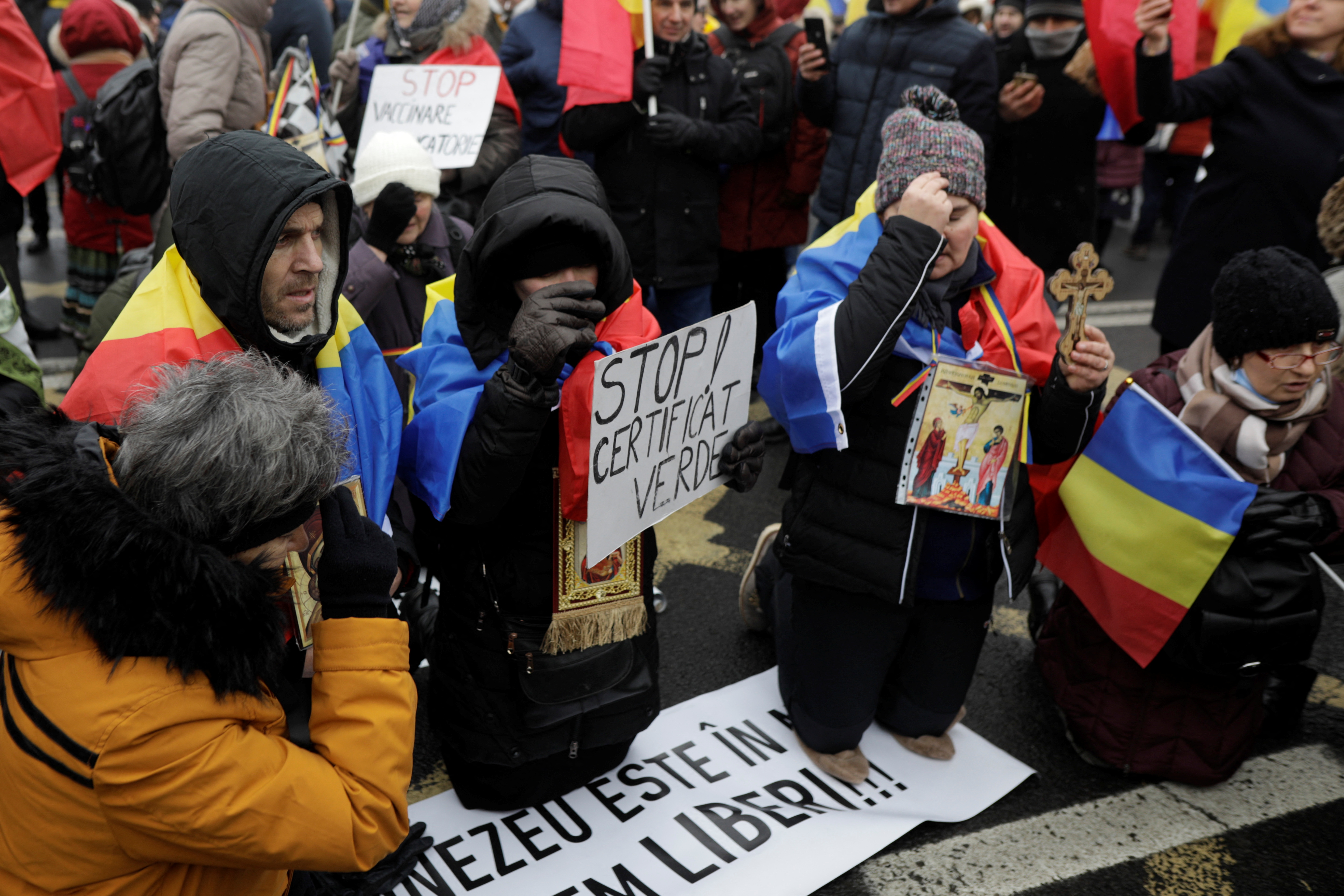Romunija, Bukarešta, protest
