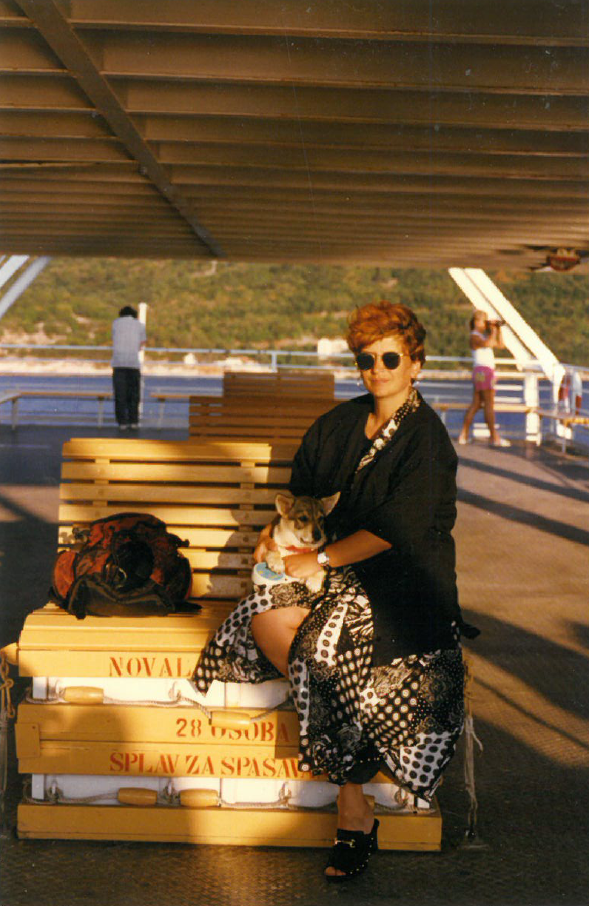 Foksi in Bojana Hočevar na trajektu