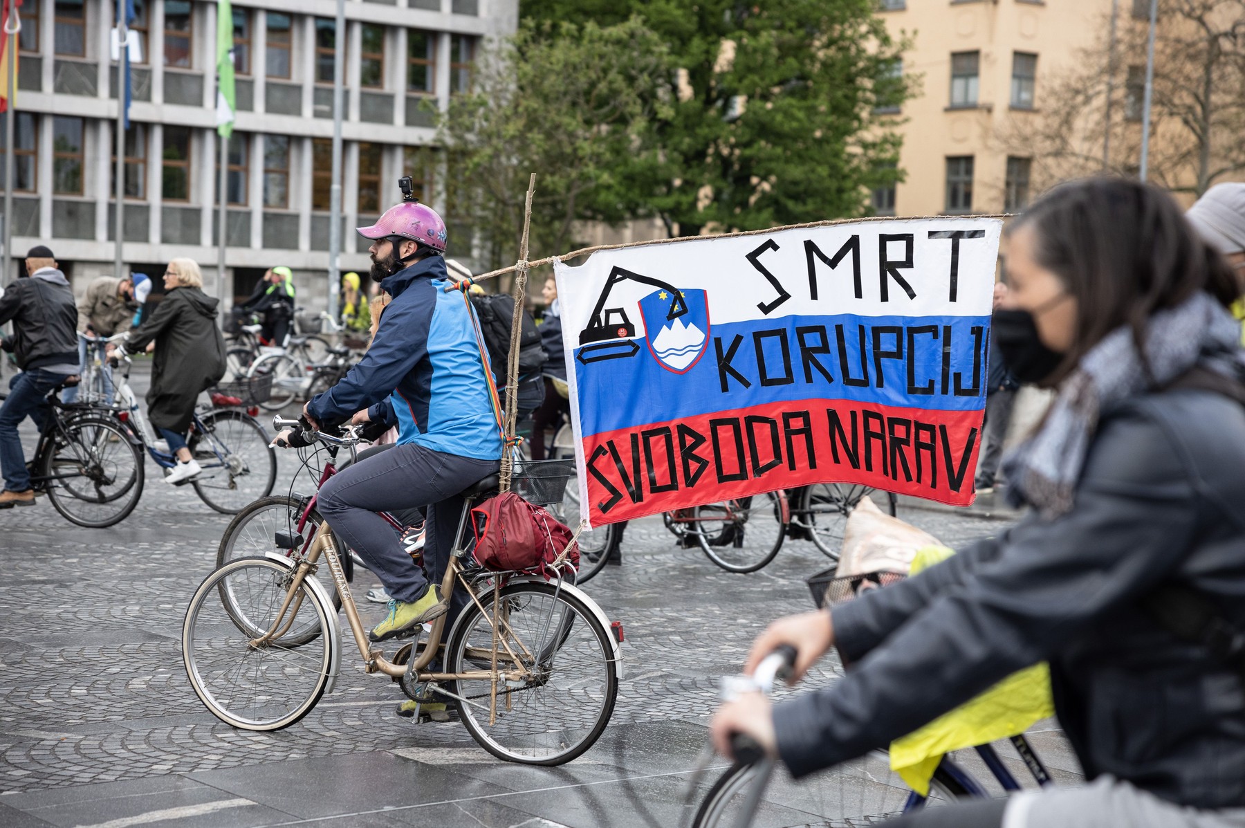 Anti-government protests continue in Ljubljana, Slovenia  - 14 May 2021