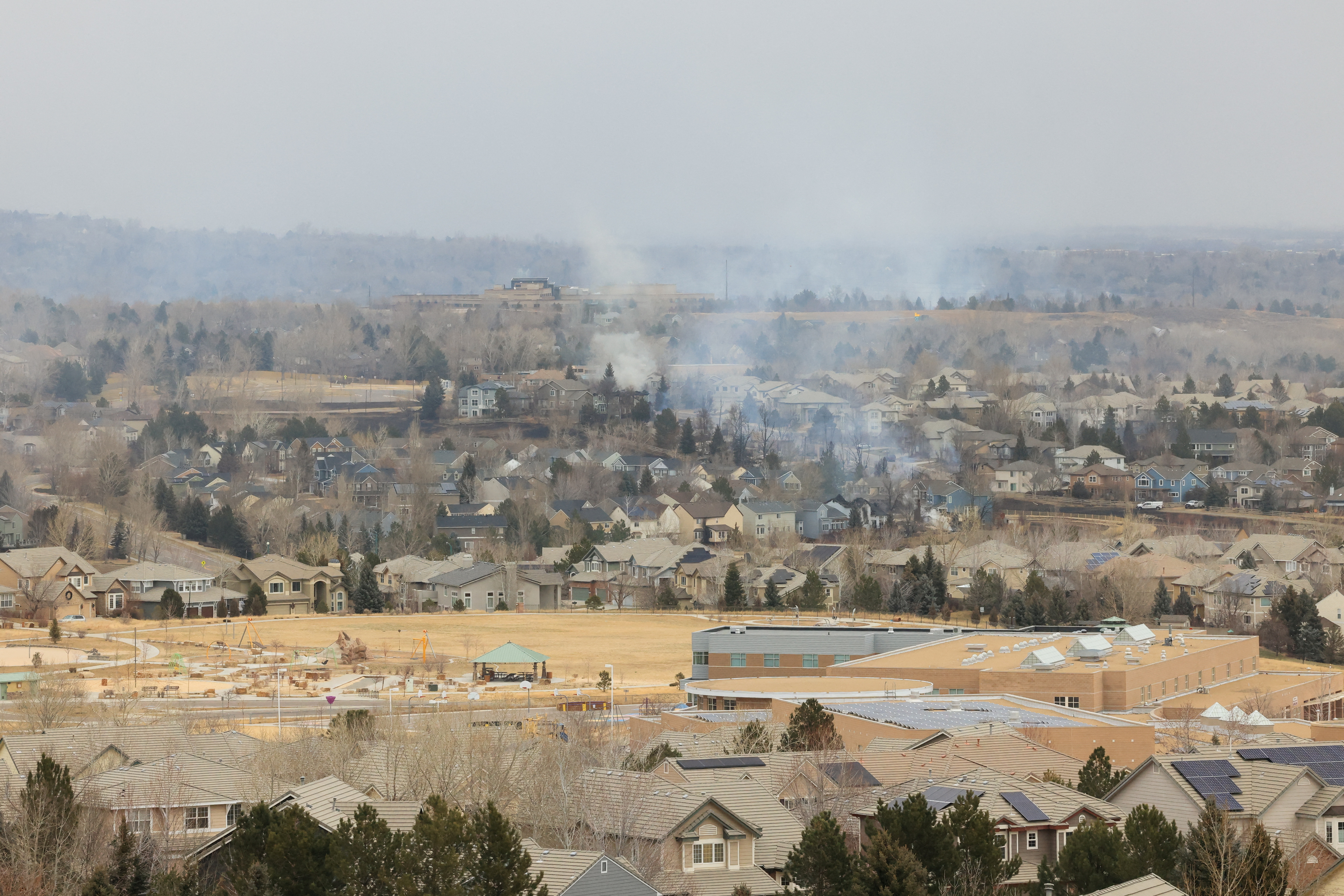 Wind-driven grass fires, in Colorado