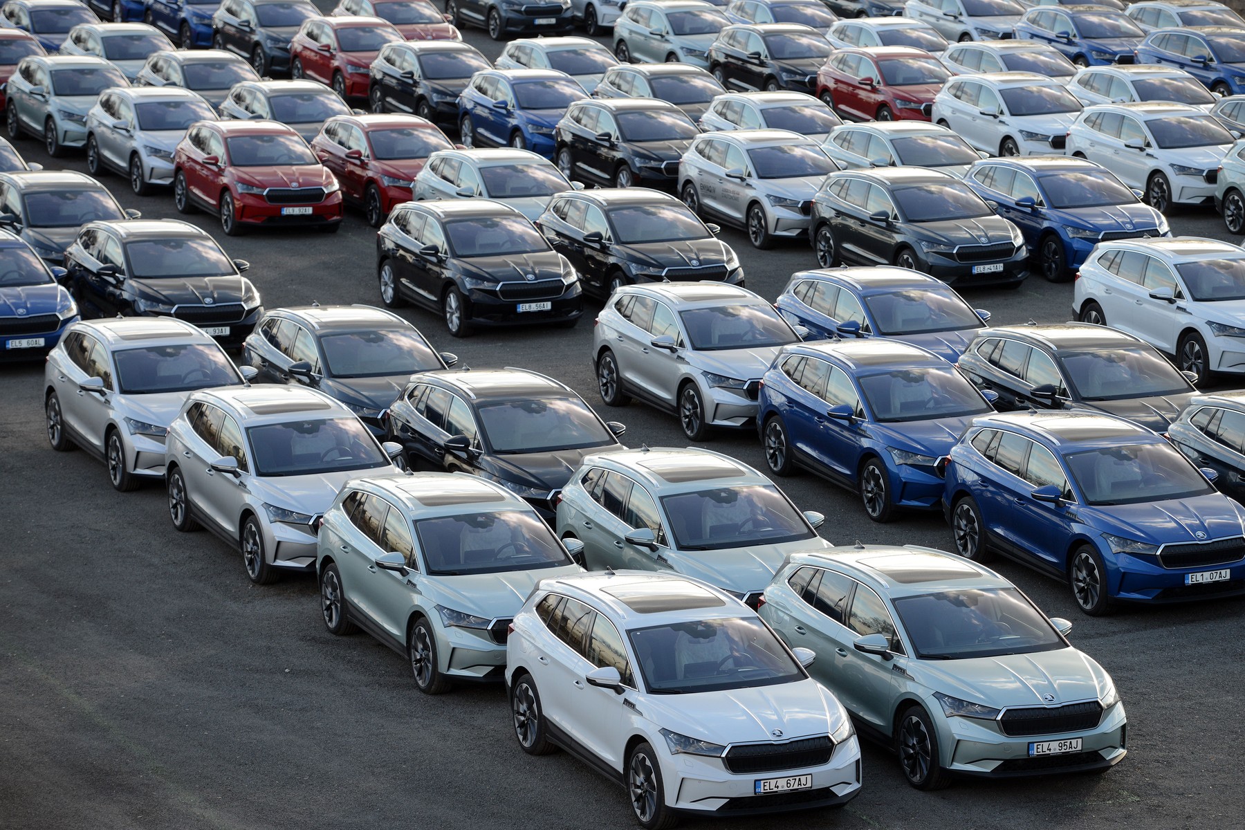 Electric cars Skoda Auto, Mlada Boleslav, Czech Republic - 22 Mar 2021