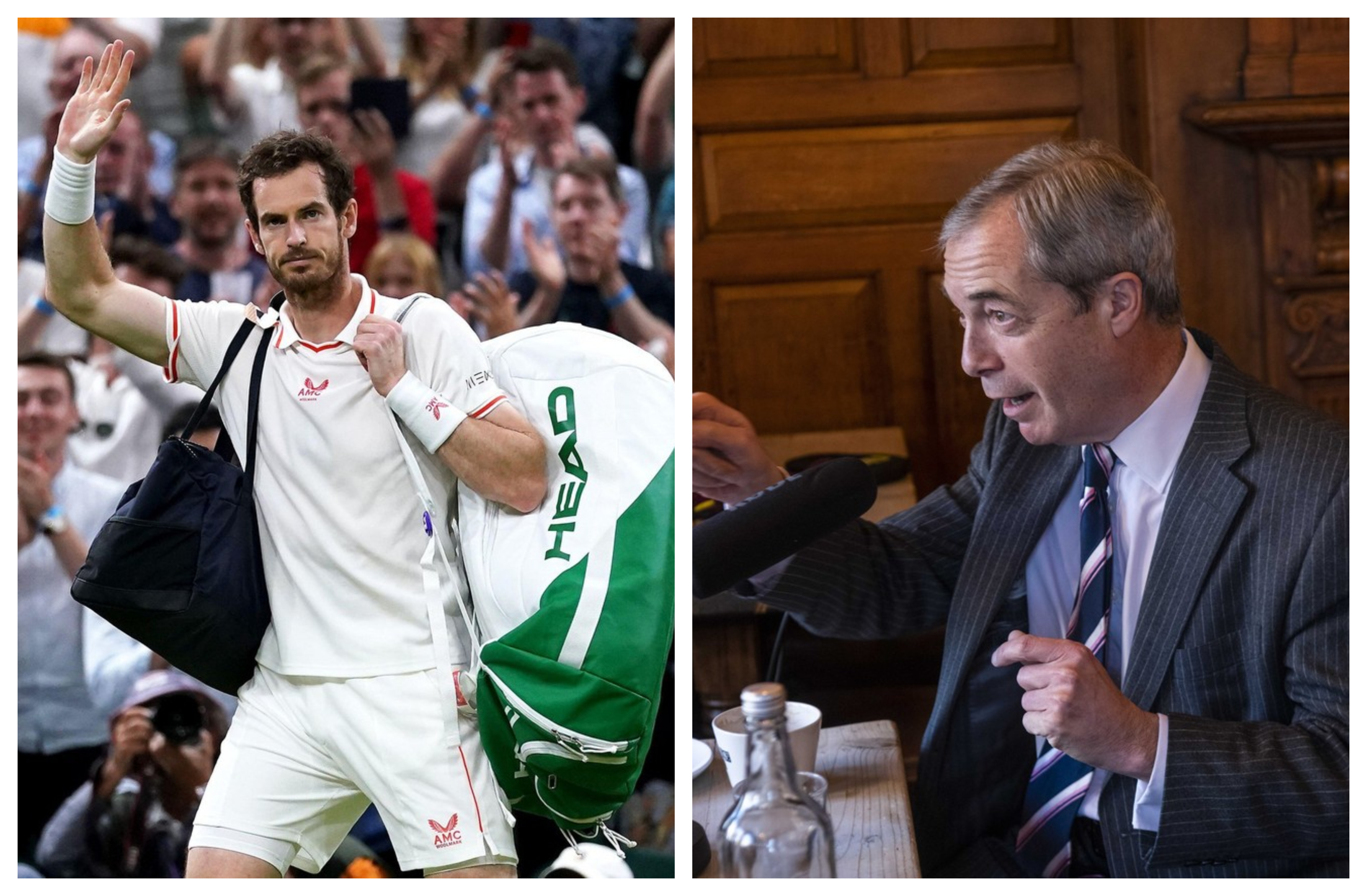 Andy Murray in Nigel Farage