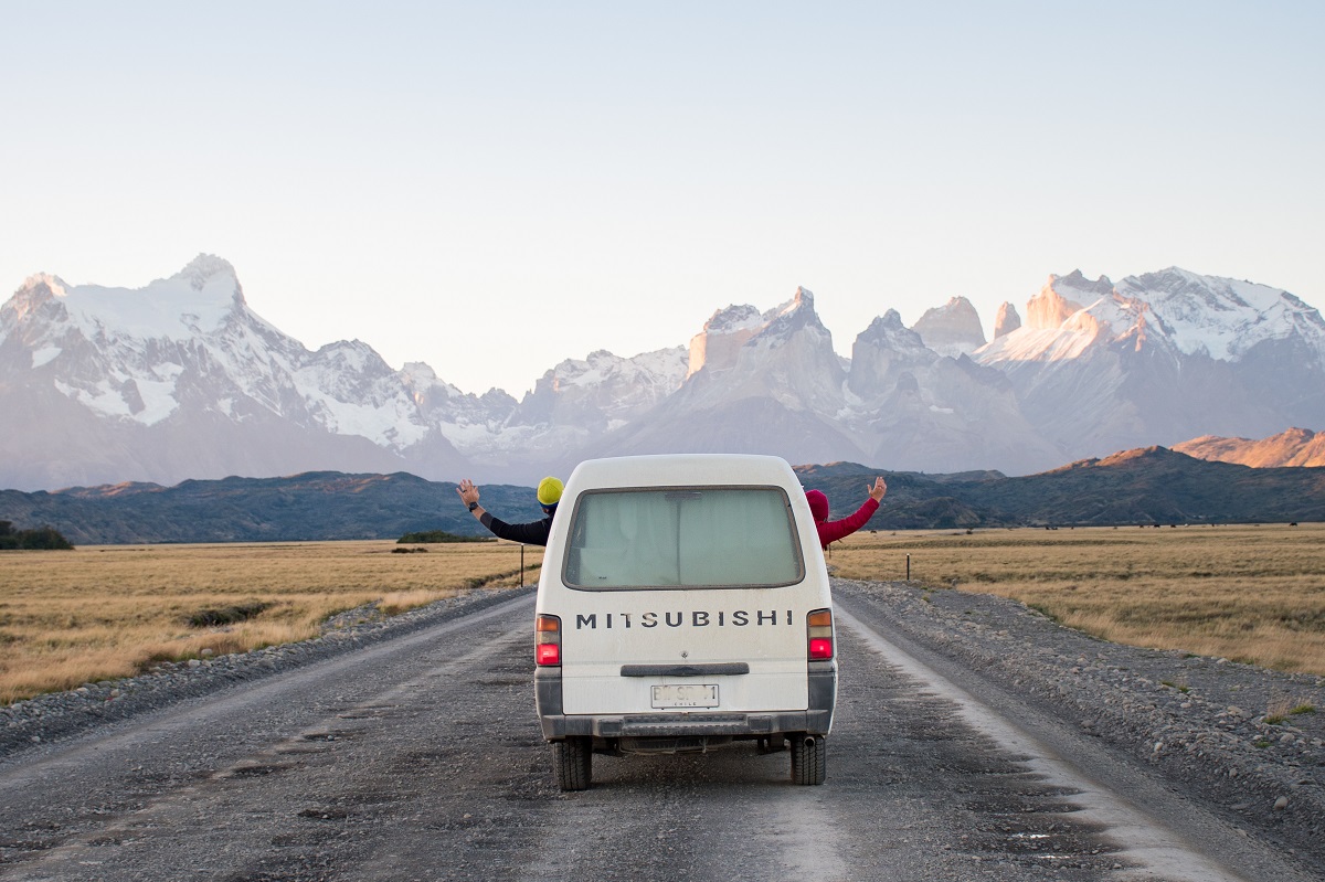 čile, torres del paine, kombi