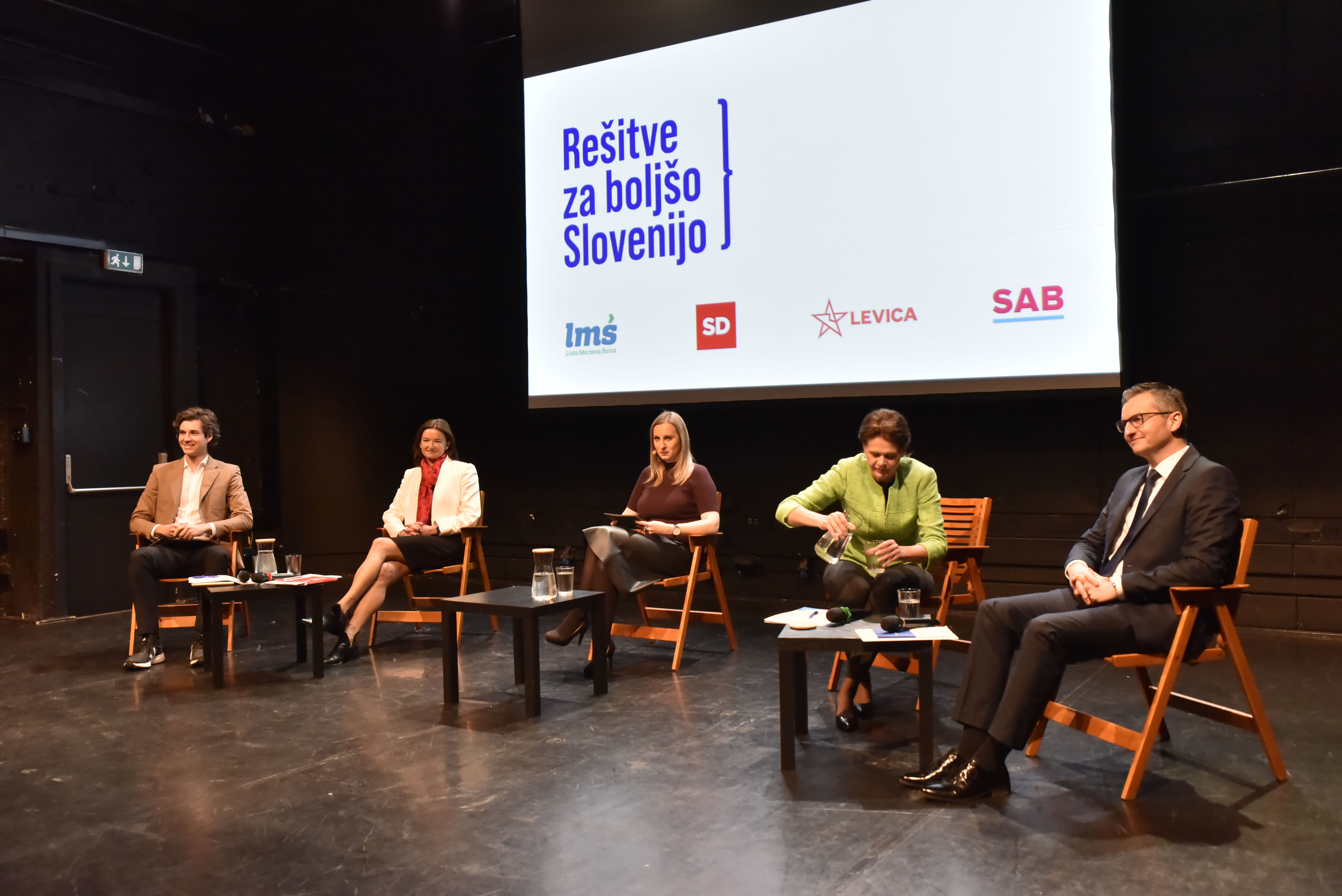 Pogovor Za boljšo Slovenijo LMŠ SAB Levica SD